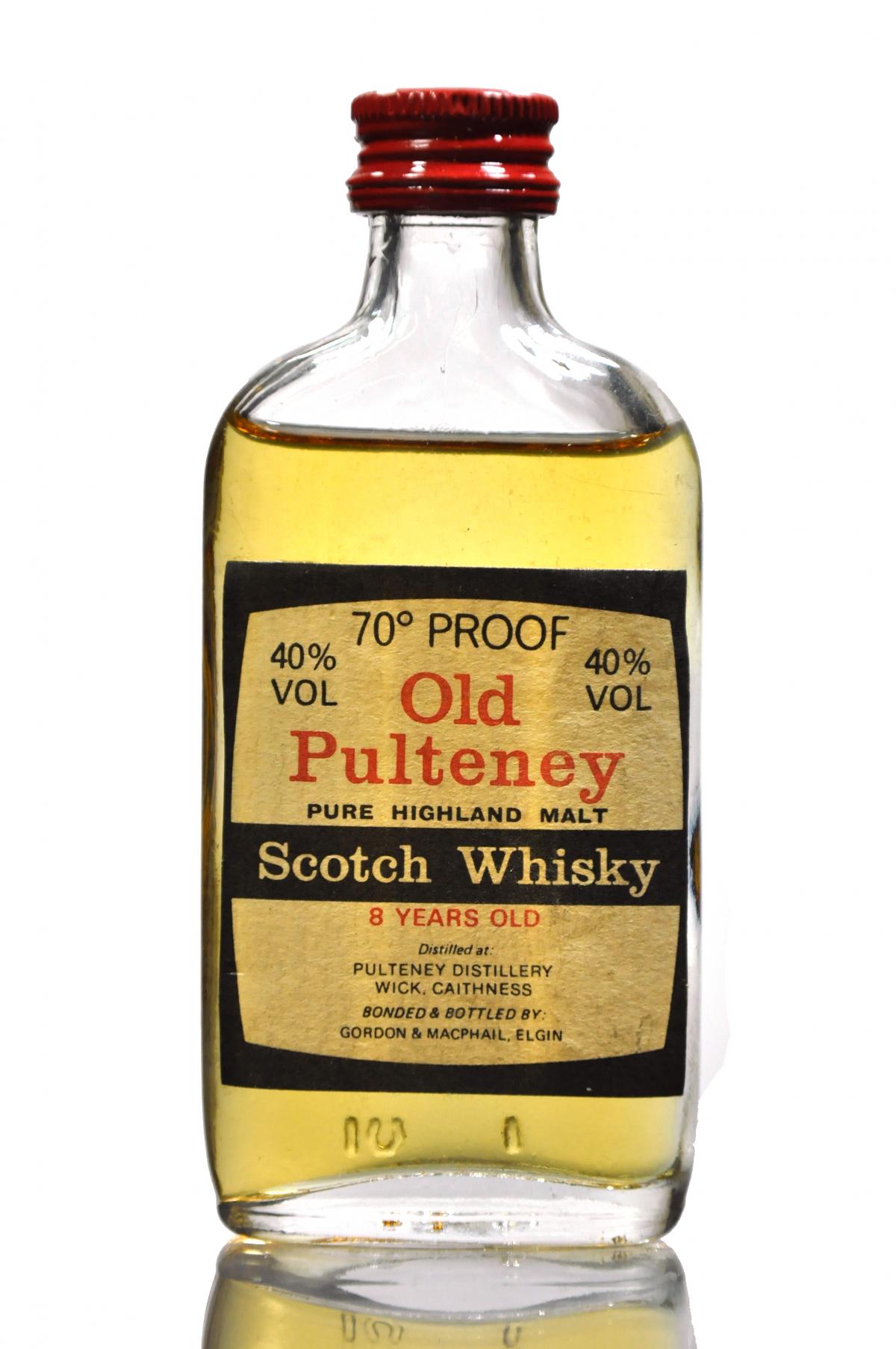 Old Pulteney 8 Year Old - Gordon & MacPhail - 70 Proof - Miniature