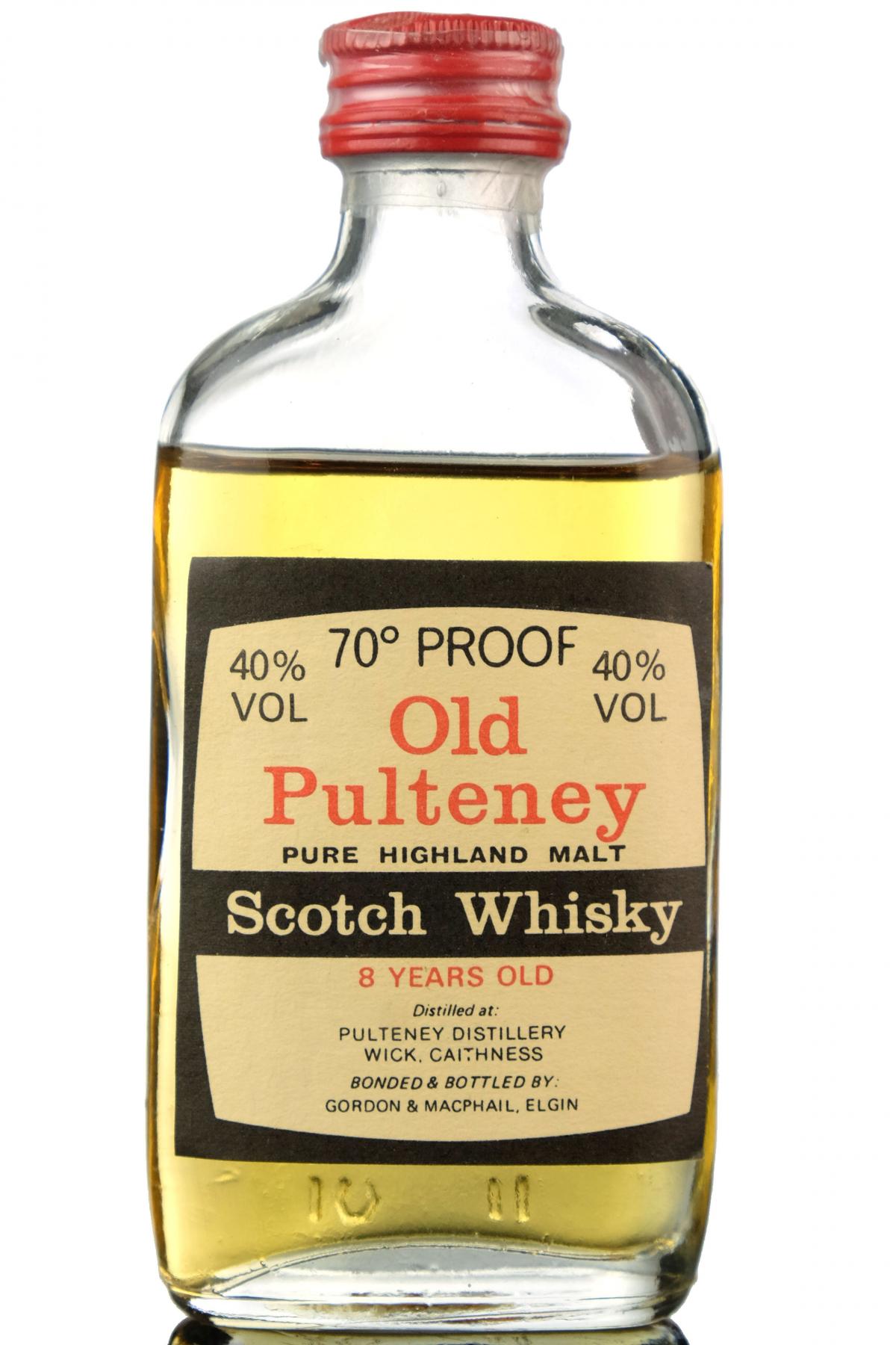Old Pulteney 8 Year Old - Gordon & MacPhail - 70 Proof - Miniature
