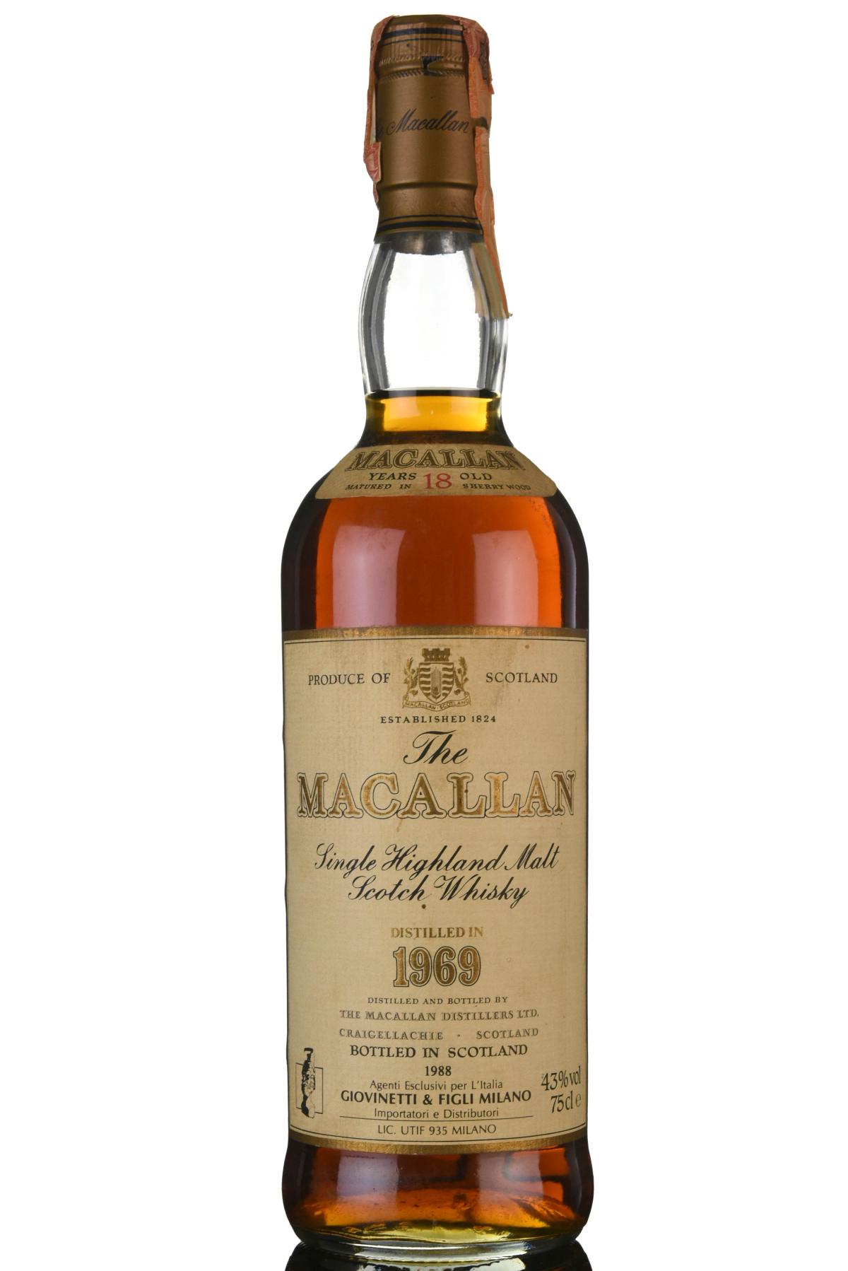 Macallan 1969-1988 - 18 Year Old