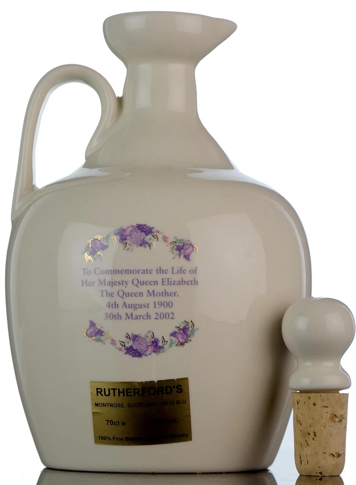 Rutherfords Ceramic - To Commemorate The Life Of Queen Elizabeth The Queen Mother