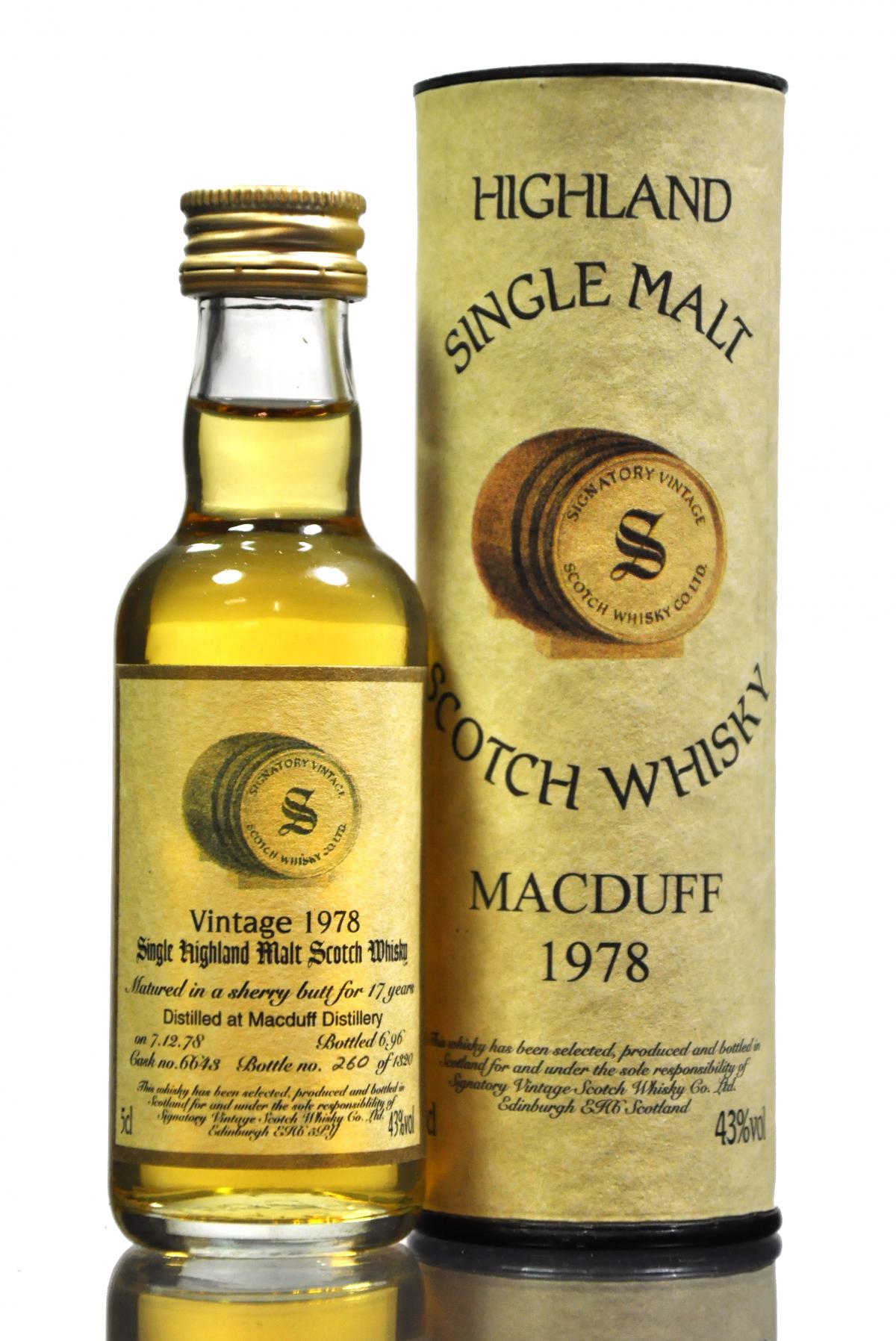 Macduff 1978-1996 - 17 Year Old - Signatory Vintage Miniature