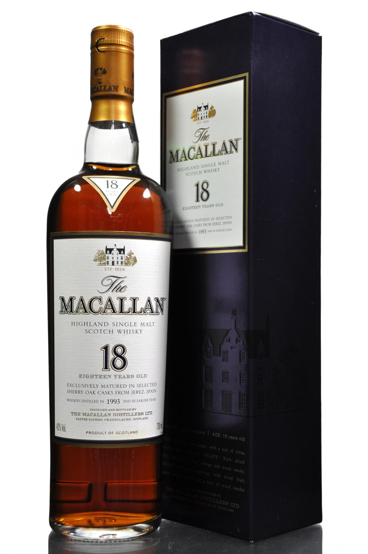 Macallan 1993 - 18 Year Old