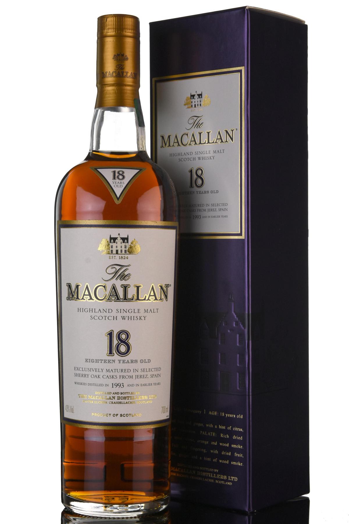 Macallan 1993 - 18 Year Old