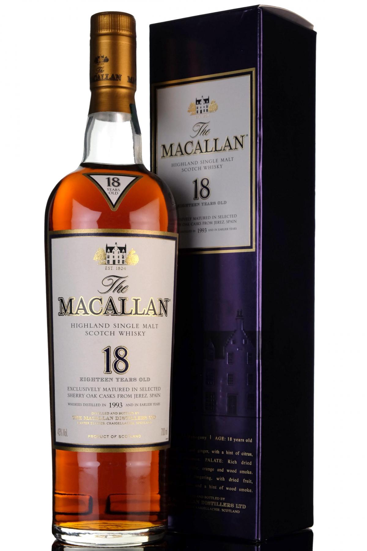 Macallan 1993 - 18 Year Old