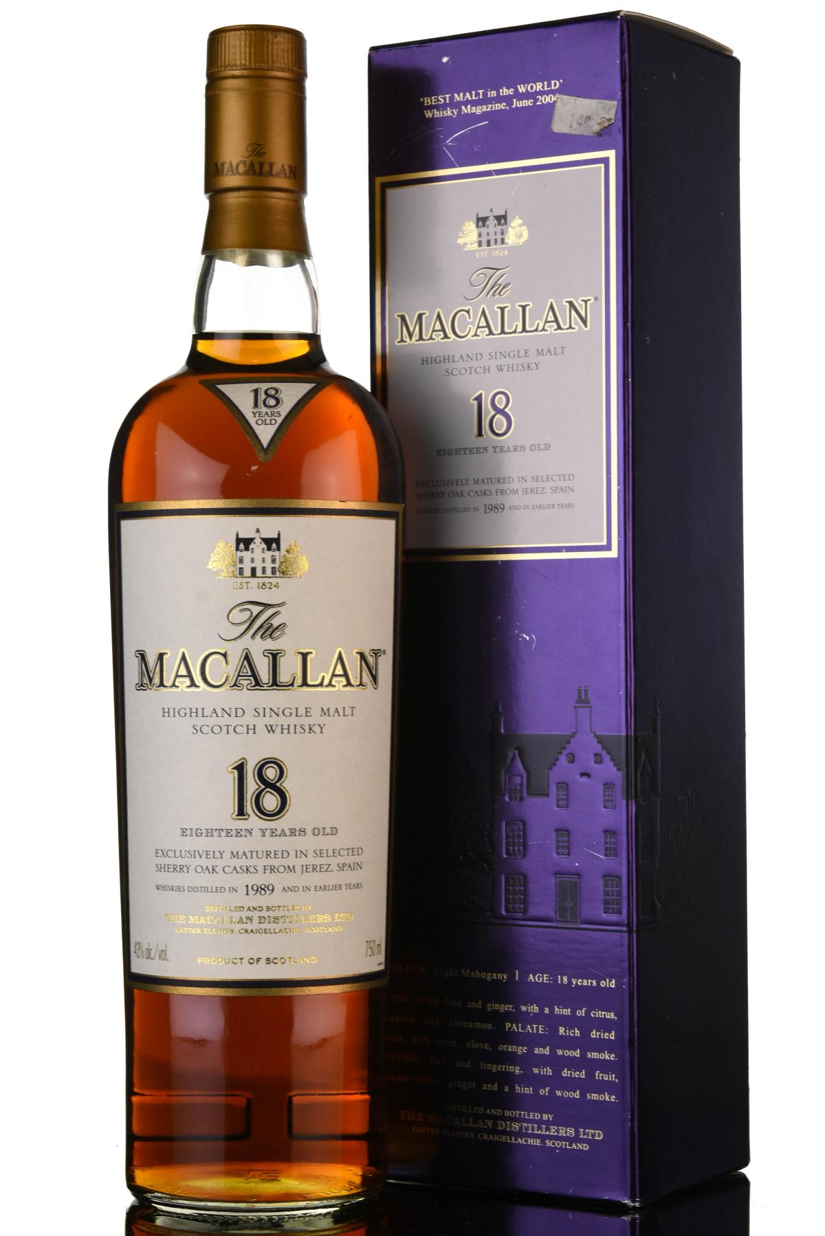 Macallan 1989 - 18 Year Old