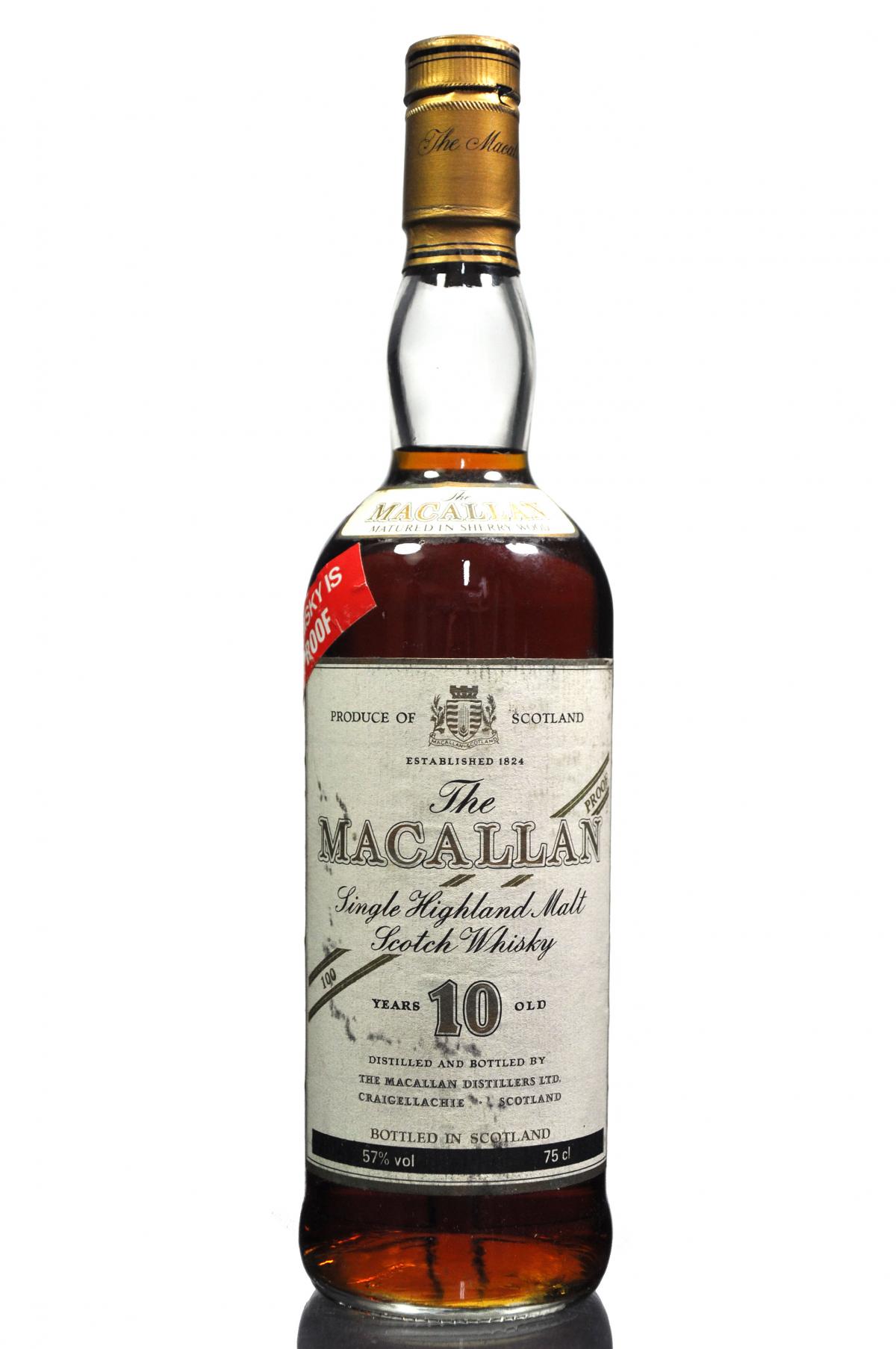 Macallan 10 Year Old - 100 Proof - Circa 1990