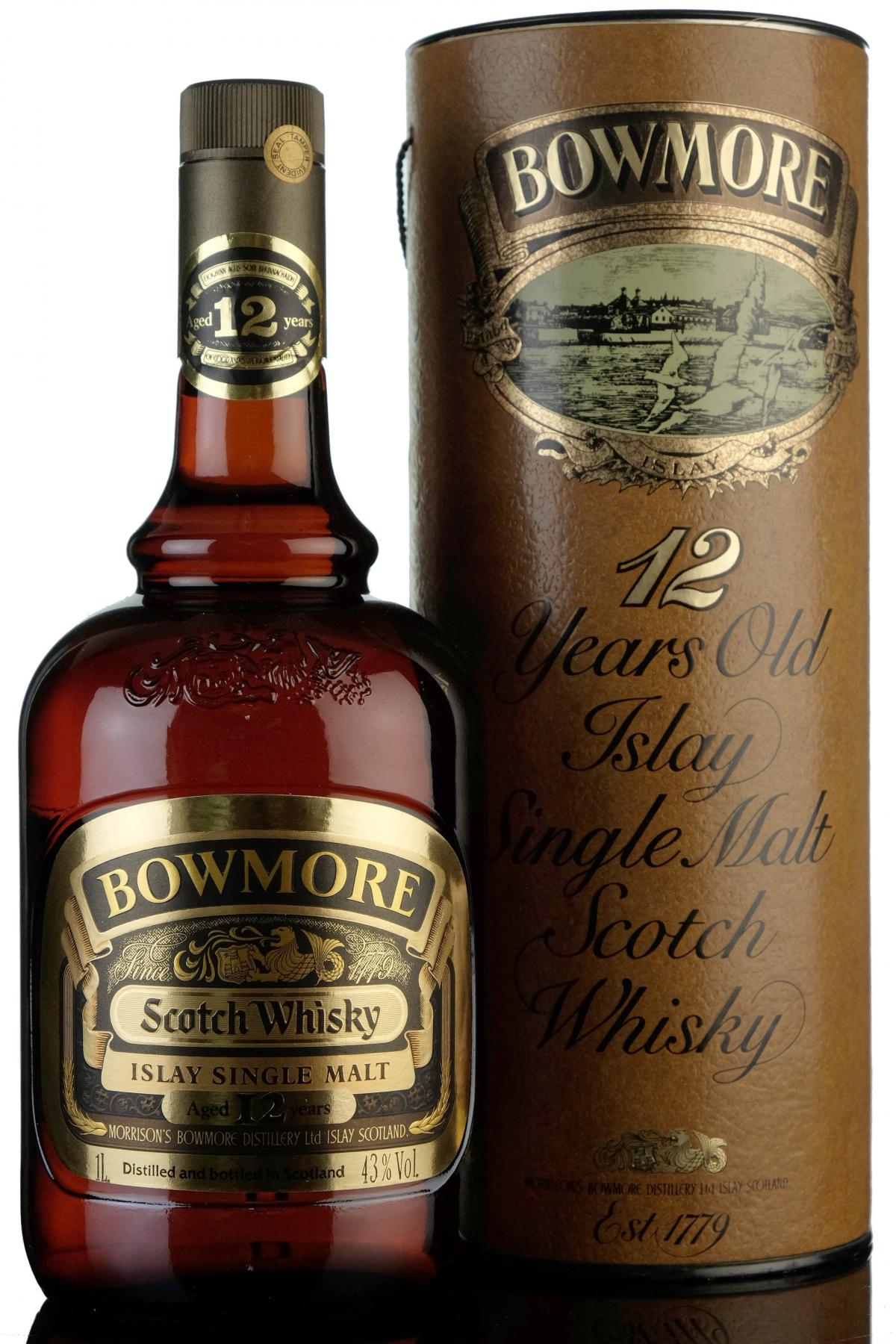 Bowmore 12 Year Old - 1980s - 1 Litre