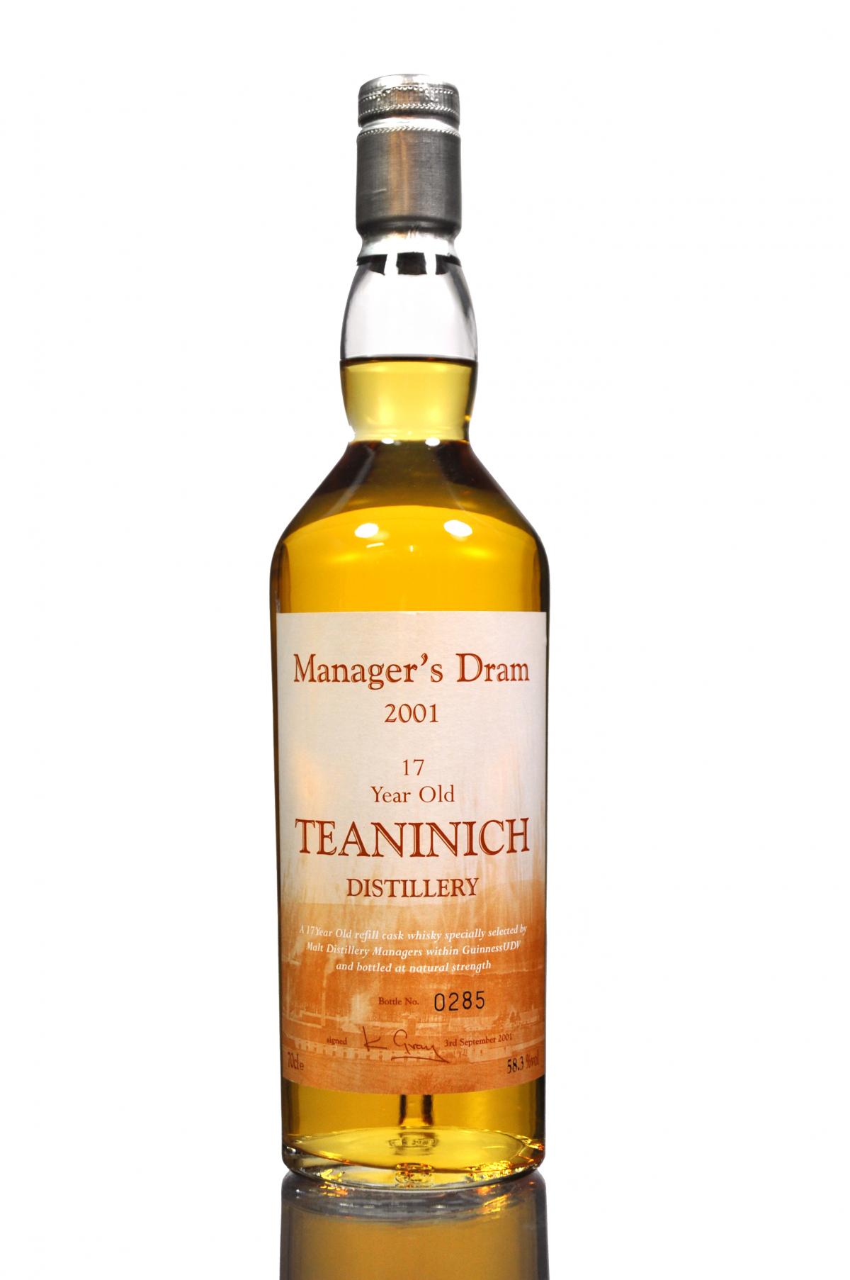 Teaninich 17 Year Old - Managers Dram 2001