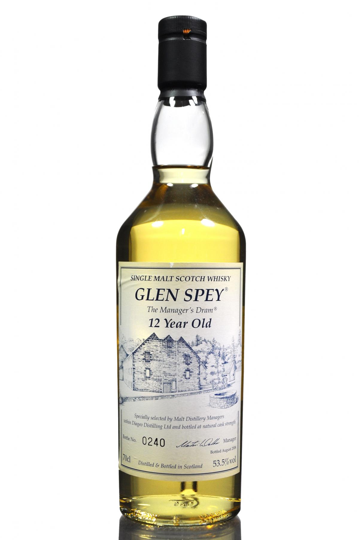 Glen Spey 12 Year Old - Managers Dram 2008