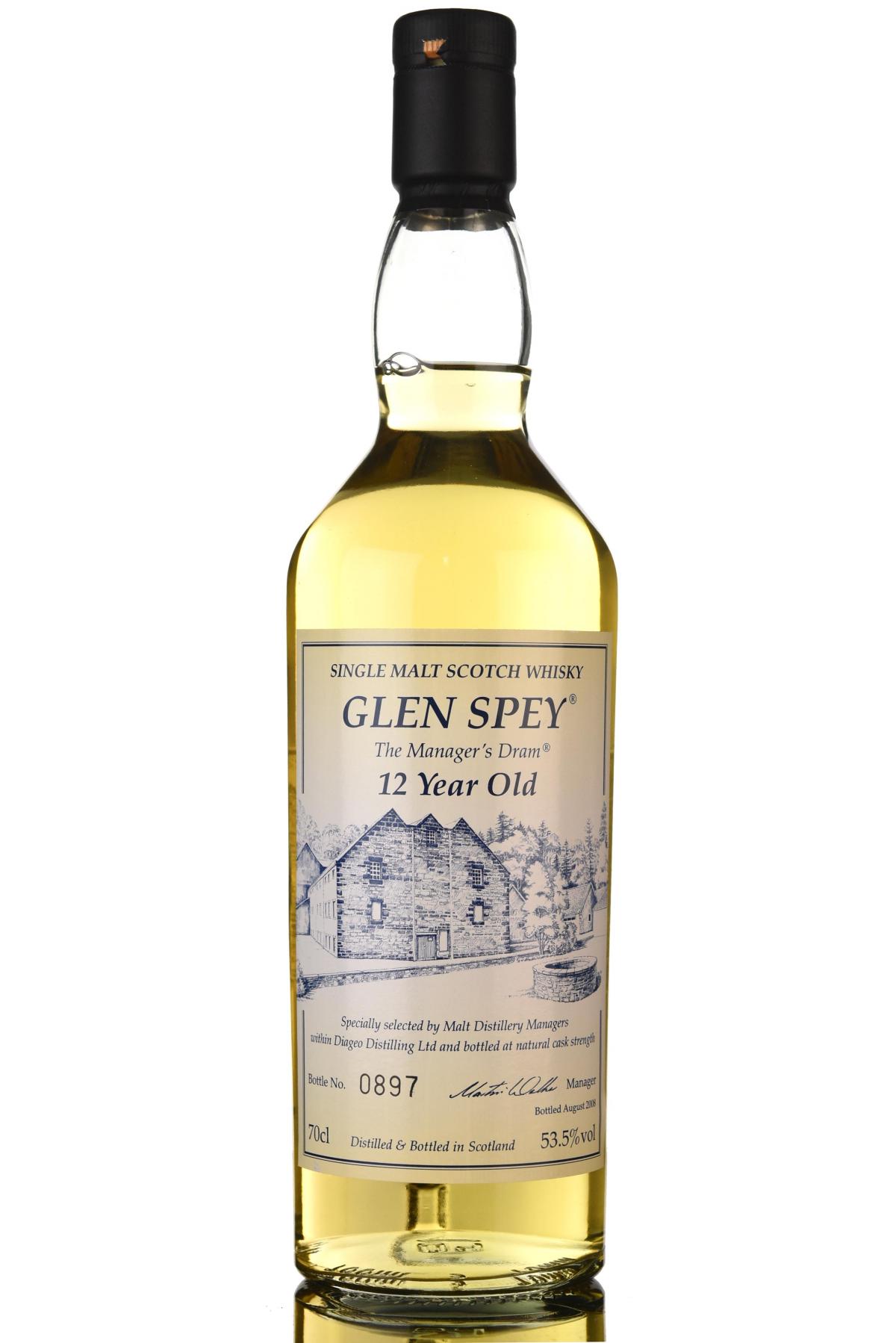 Glen Spey 12 Year Old - Managers Dram 2008