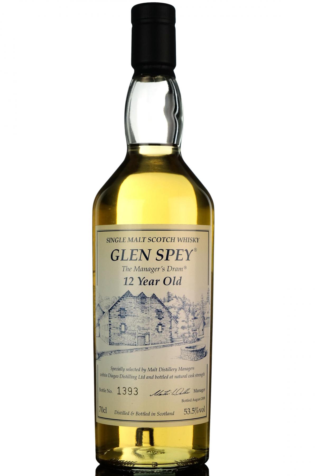 Glen Spey 12 Year Old - Managers Dram 2008