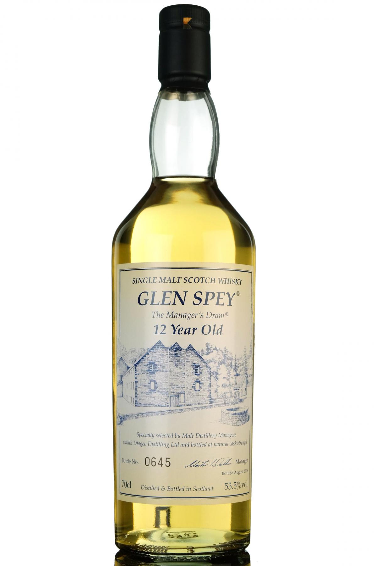 Glen Spey 12 Year Old - Managers Dram 2008