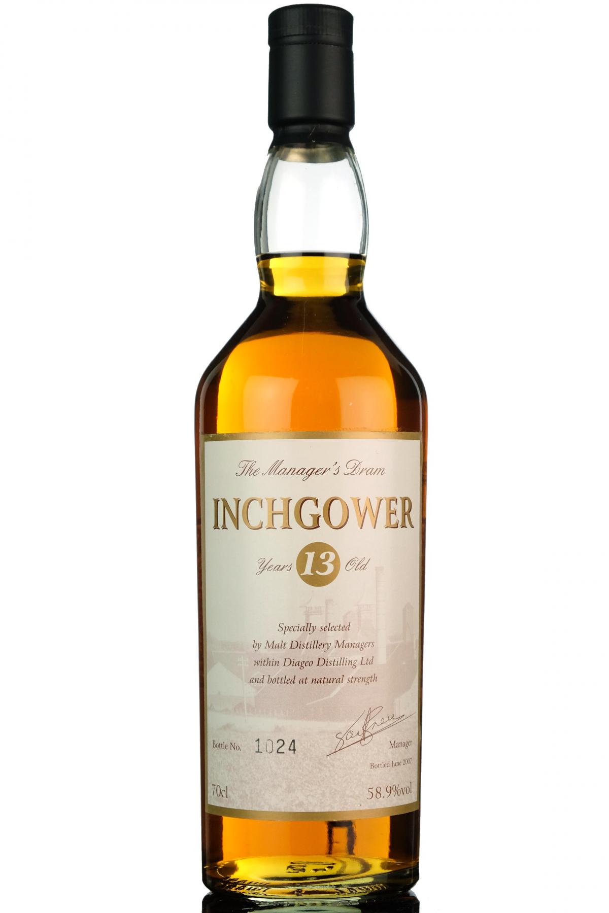 Inchgower 13 Year Old - Managers Dram 2007