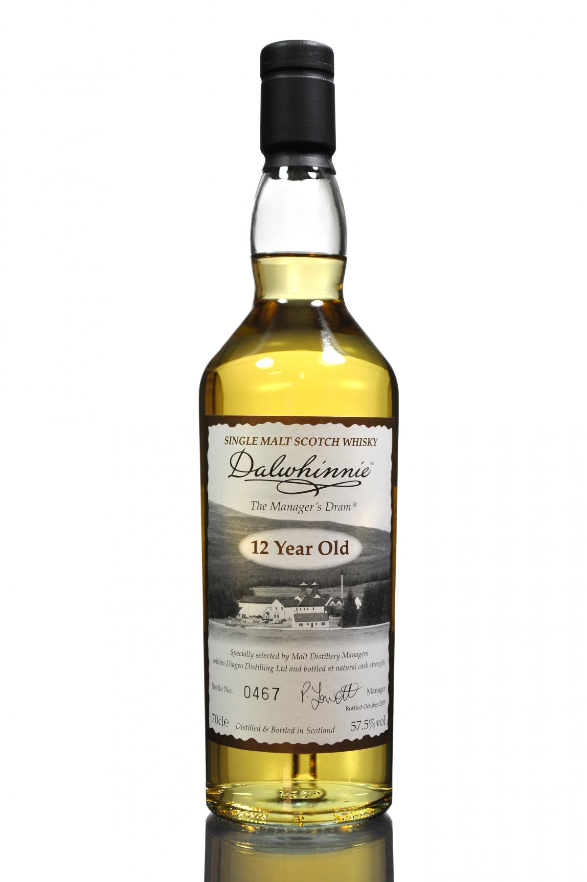 Dalwhinnie 12 Year Old - Managers Dram 2009