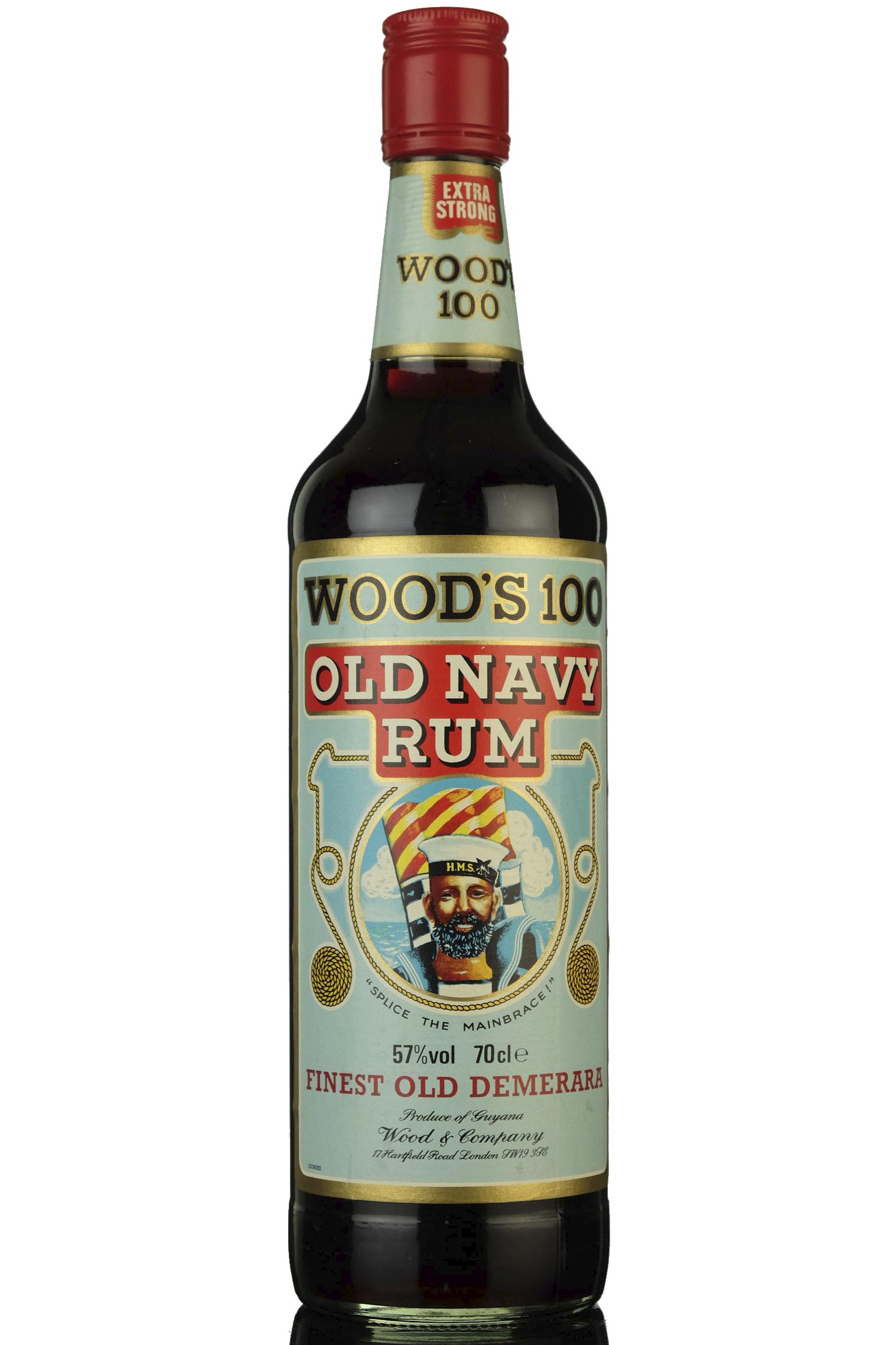 Woods Demerara Old Navy Rum - 100 Proof - 1990s