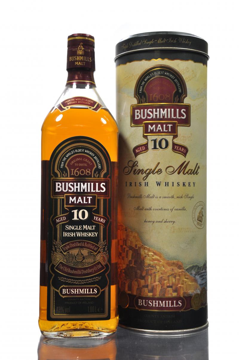 Bushmills 10 Year Old Irish Whiskey - 1 Litre