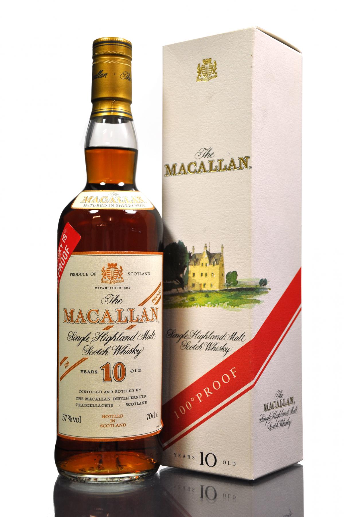 Macallan 10 Year Old - 100 Proof - 1990s