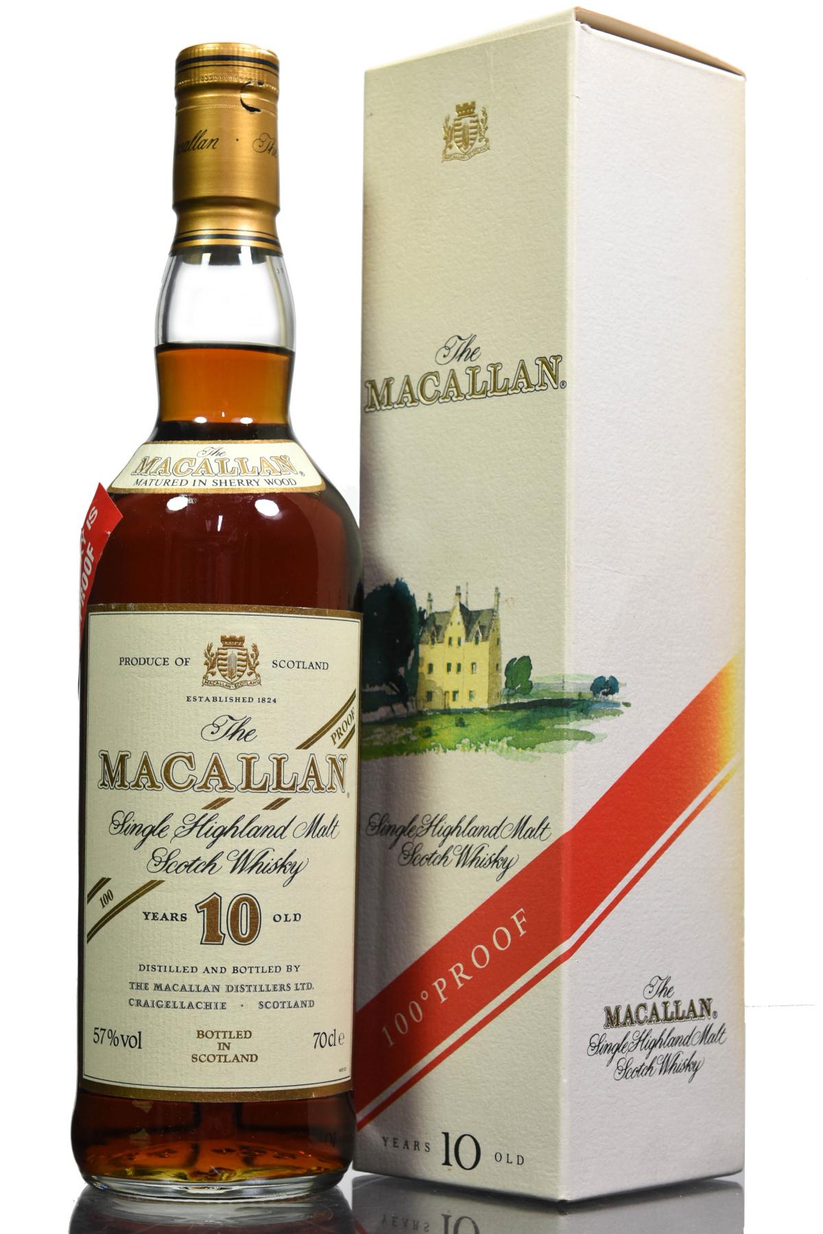 Macallan 10 Year Old - 100 Proof - 1990s