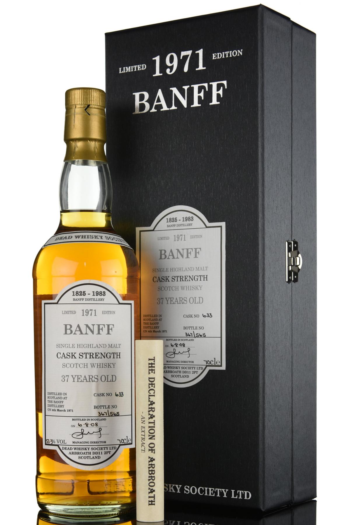 Banff 1971-2008 - 37 Year Old - Dead Whisky Society