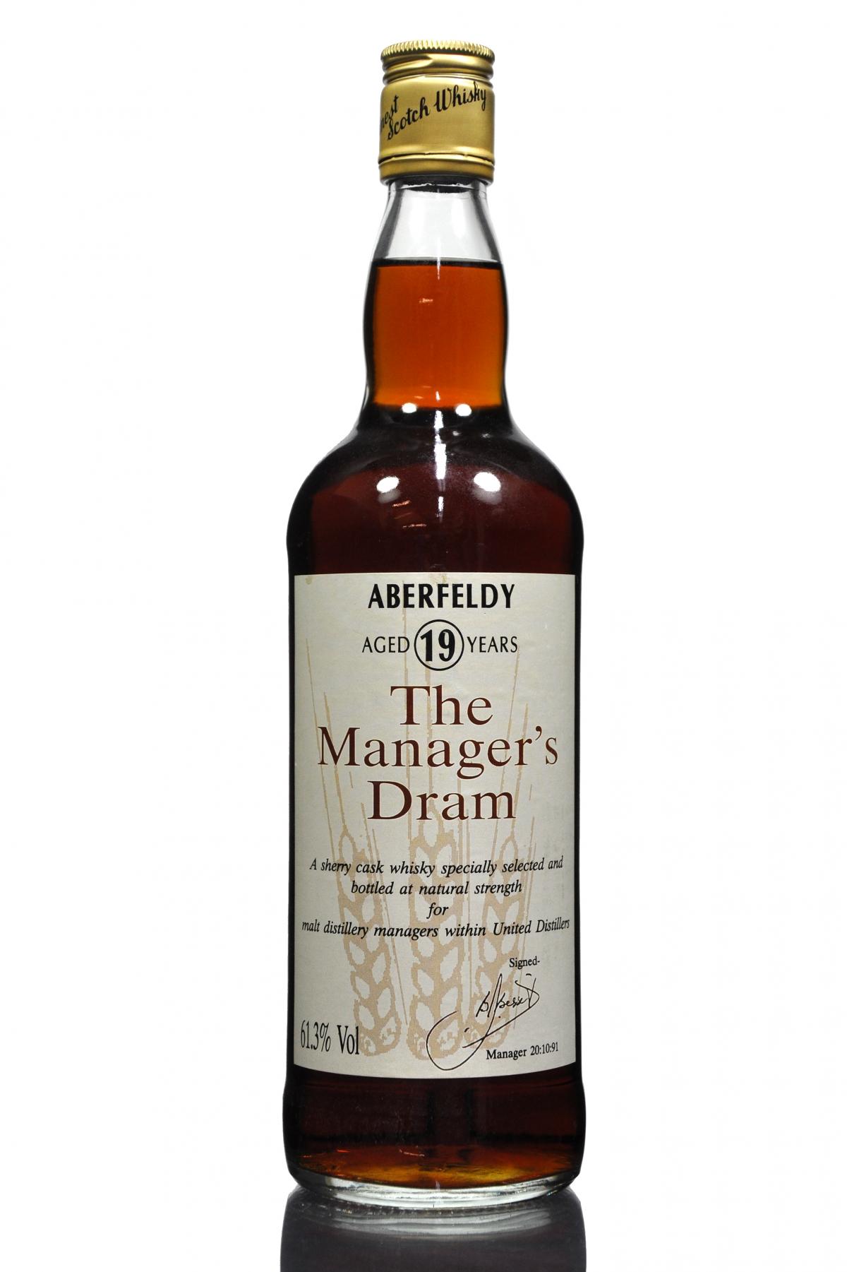 Aberfeldy 19 Year Old - Managers Dram 1991