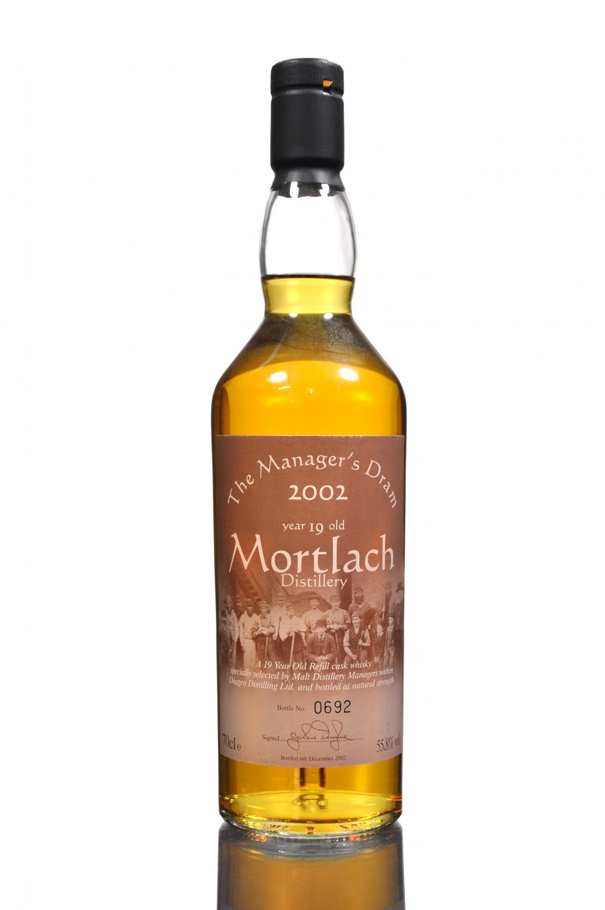 Mortlach 19 Year Old - Managers Dram 2002