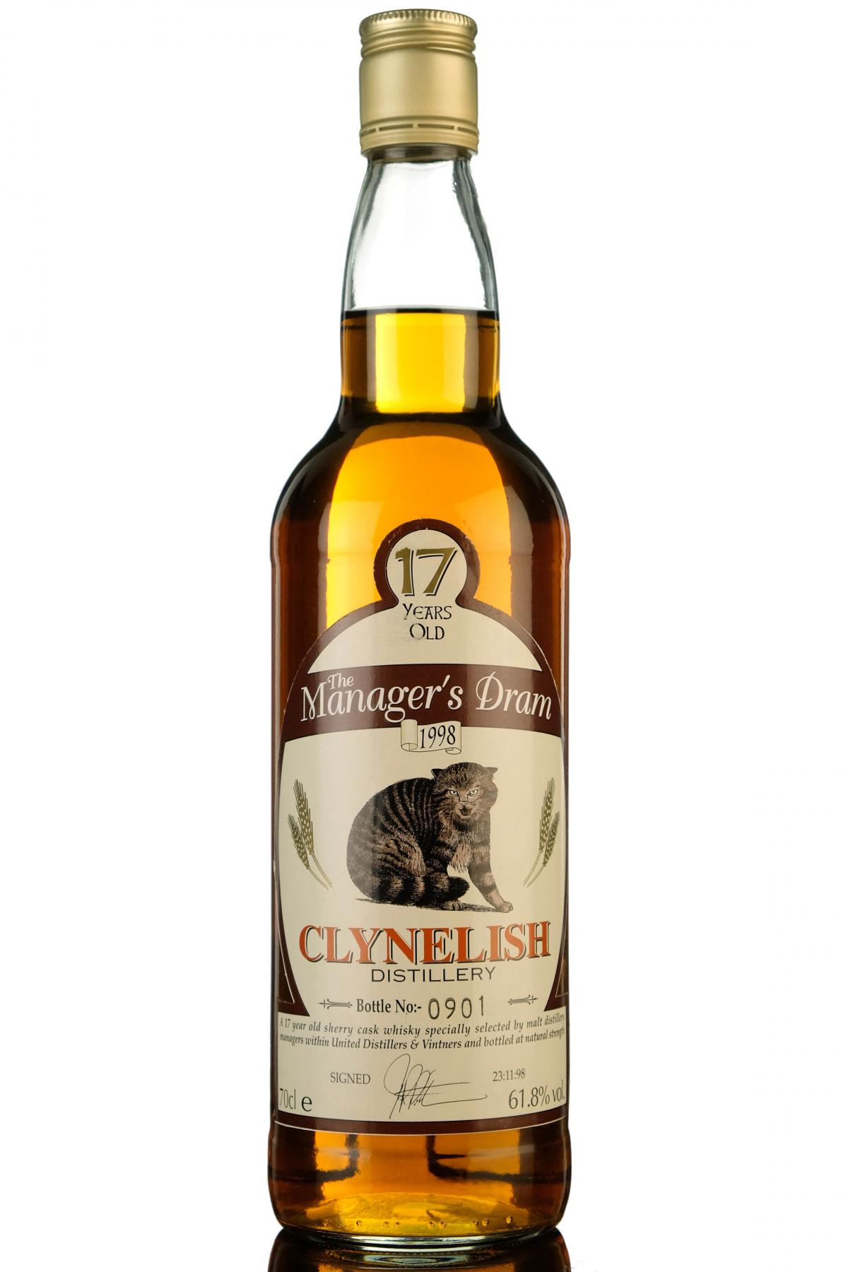 Clynelish 17 Year Old - Managers Dram 1998