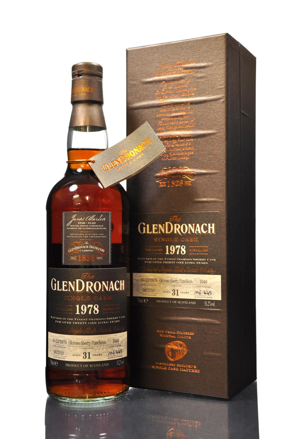 Glendronach 1978-2010 - 31 Year Old - Single Cask 1040 - Batch 2