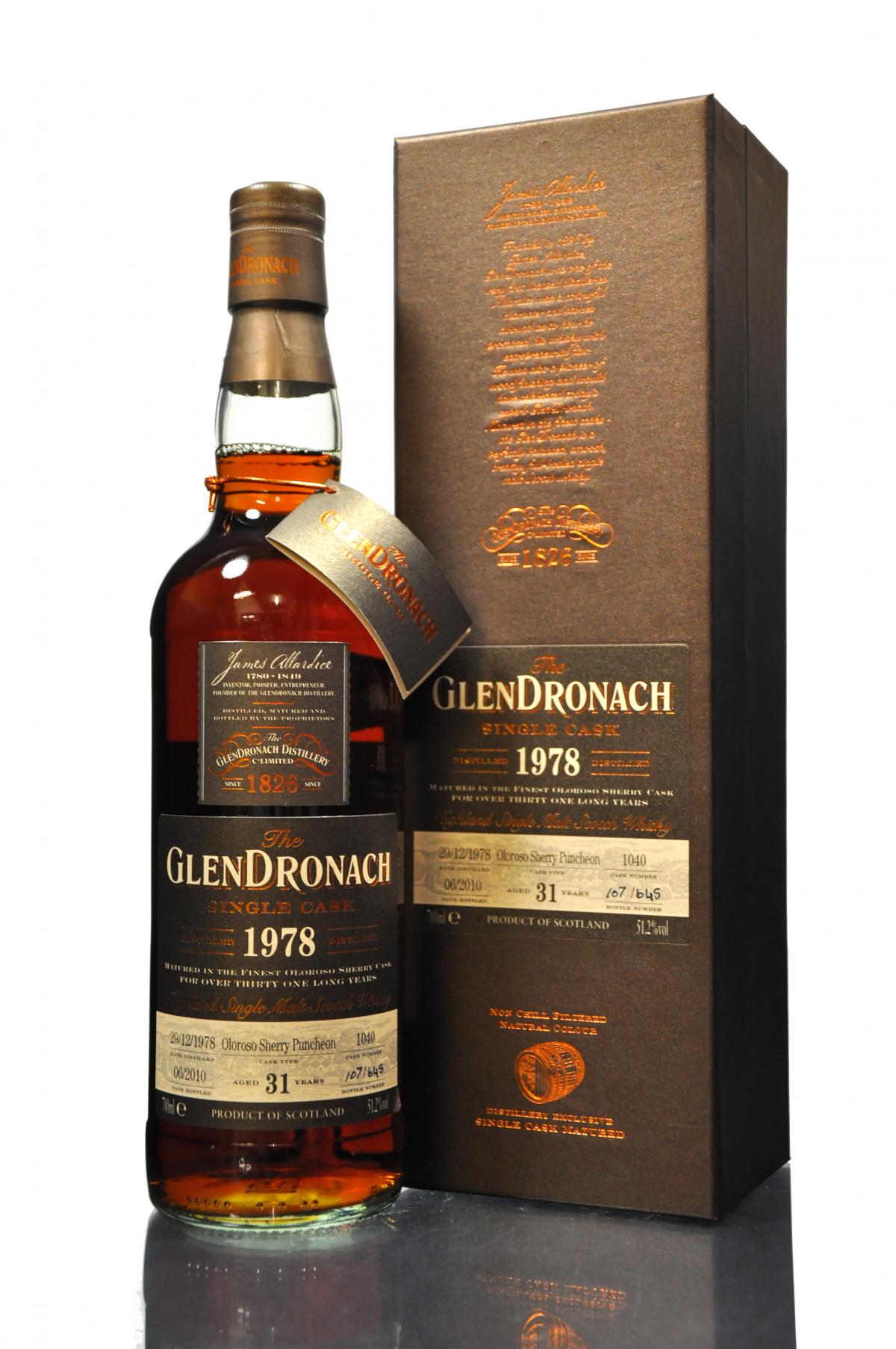 Glendronach 1978-2010 - 31 Year Old - Single Cask 1040 - Batch 2