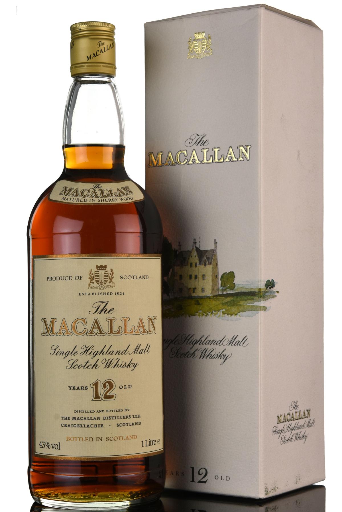 Macallan 12 Year Old - 1980s - 1 Litre