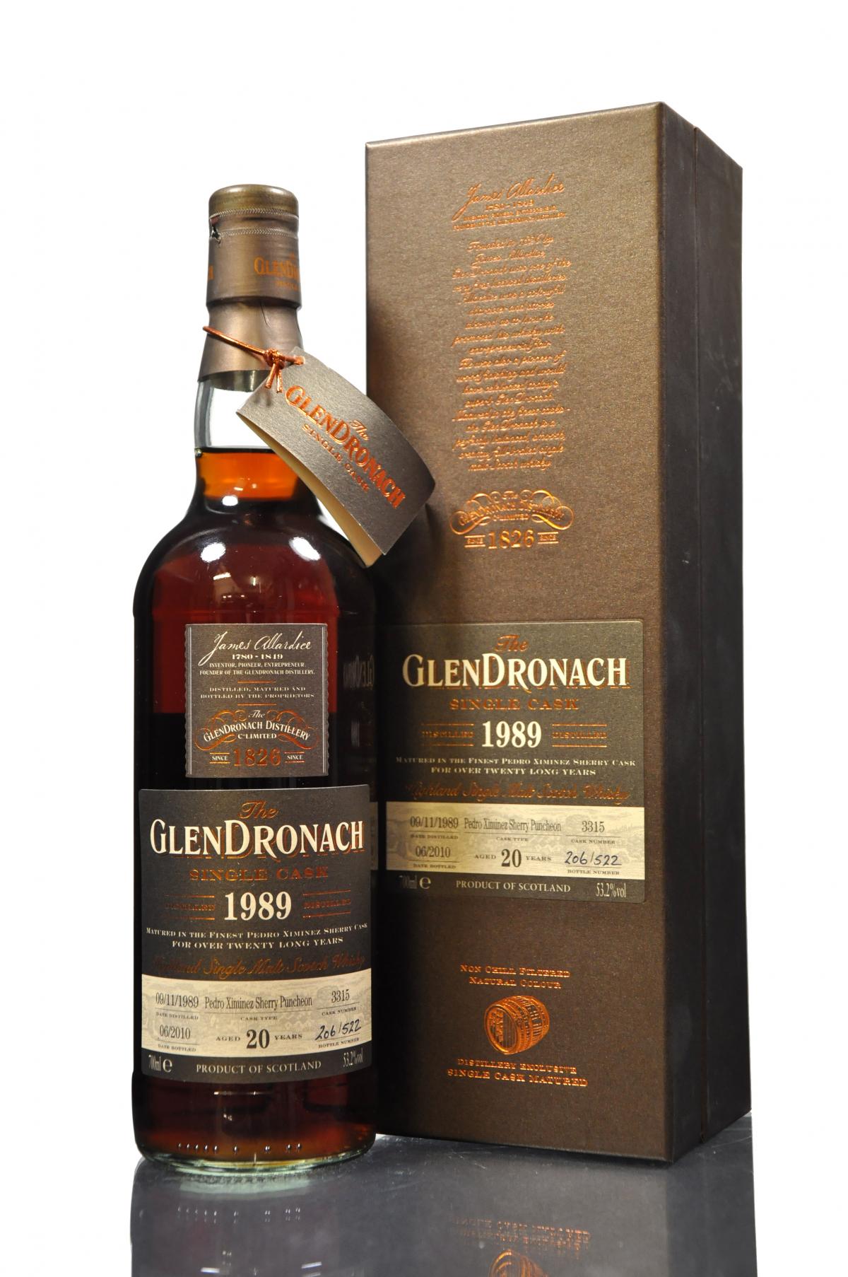Glendronach 1989-2010 - 20 Year Old - Single Cask 3315 - Batch 2