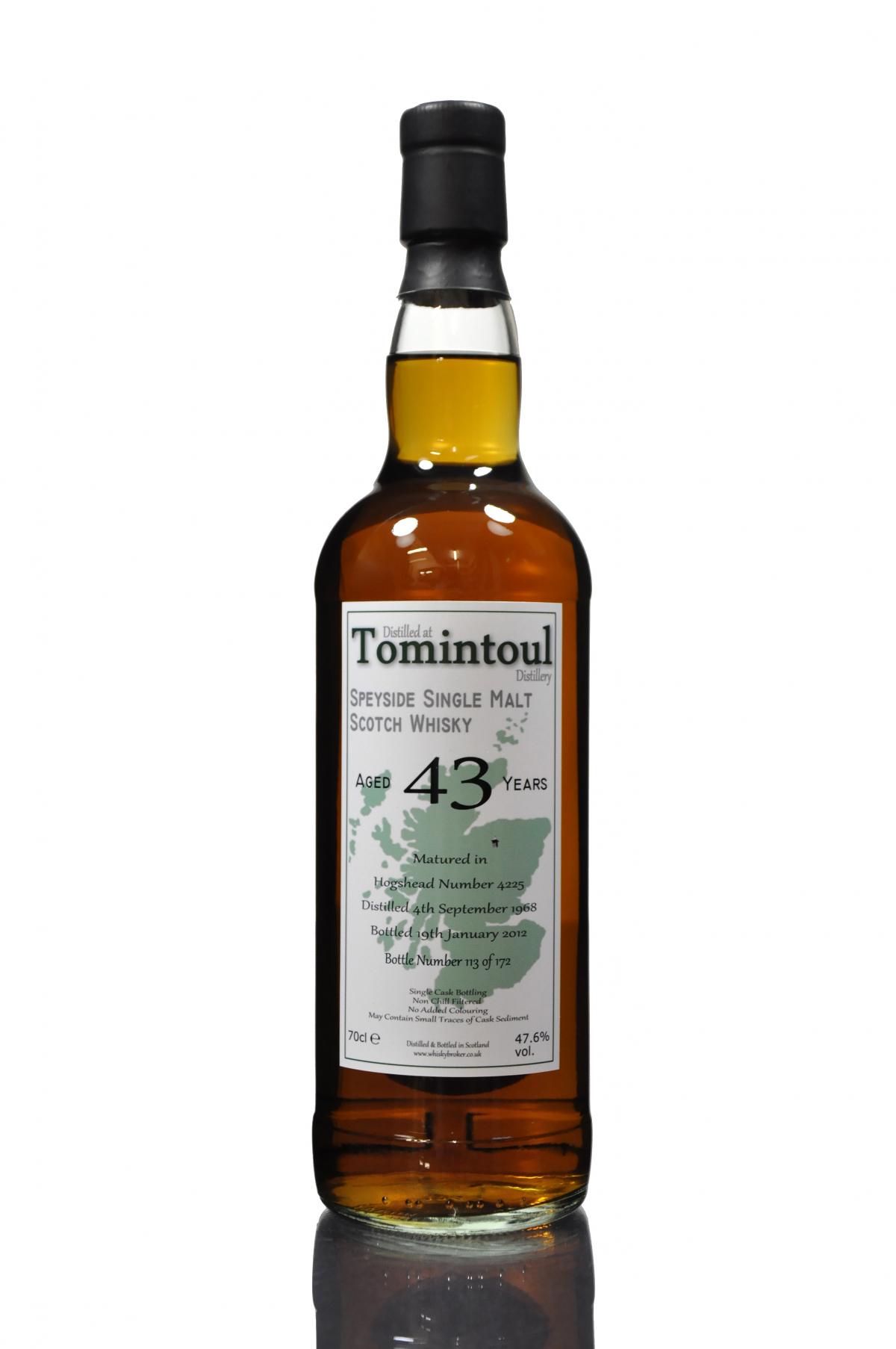 Tomintoul 1968-2012 - 43 Year Old - Cask 4225