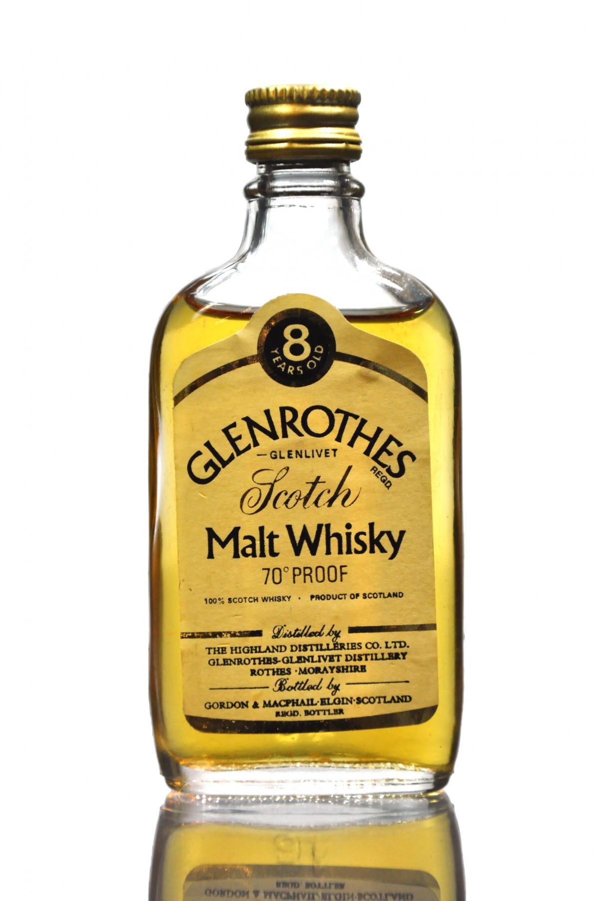 Glenrothes 8 Year Old - 70 Proof - Gordon & MacPhail Miniature