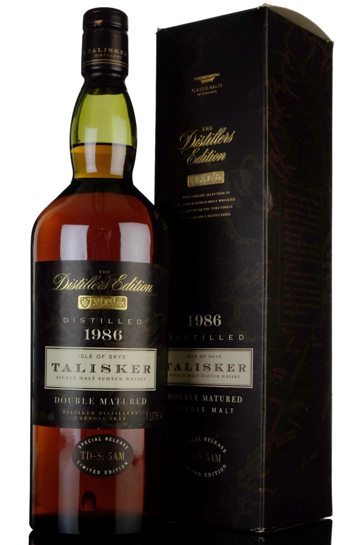 Talisker 1986 - Distillers Edition - 1 Litre