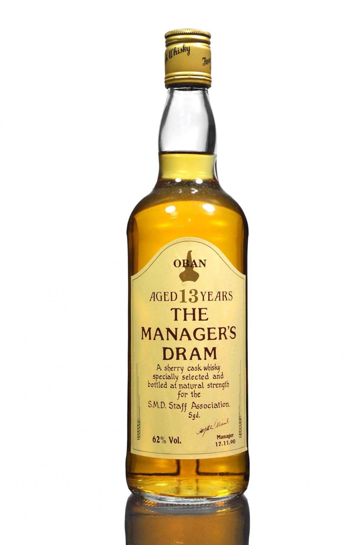 Oban 13 Year Old - Managers Dram 1990