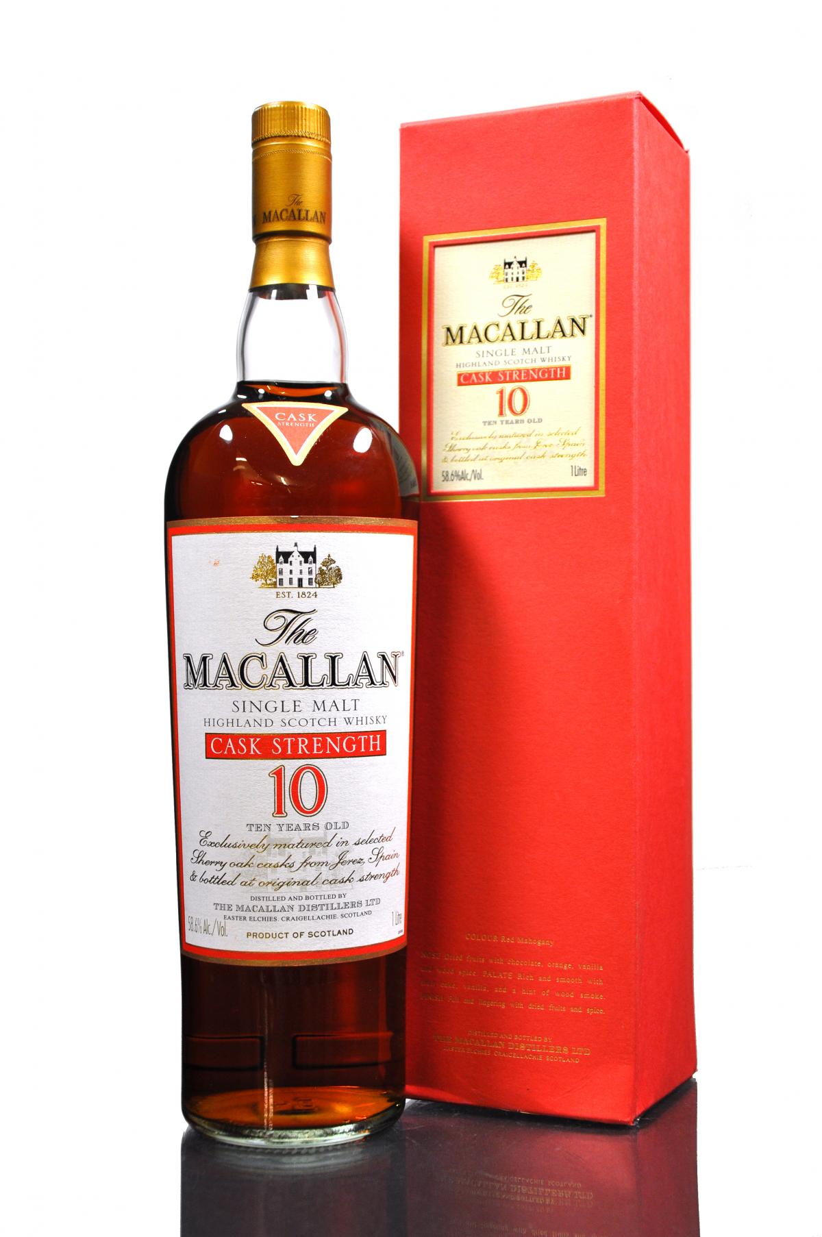 Macallan 10 Year Old - Cask Strength - 1 Litre - 58.6%