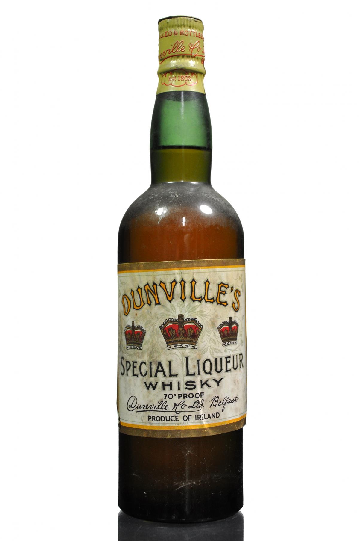 Dunvilles Three Crowns Irish Whiskey - Rotation 1948