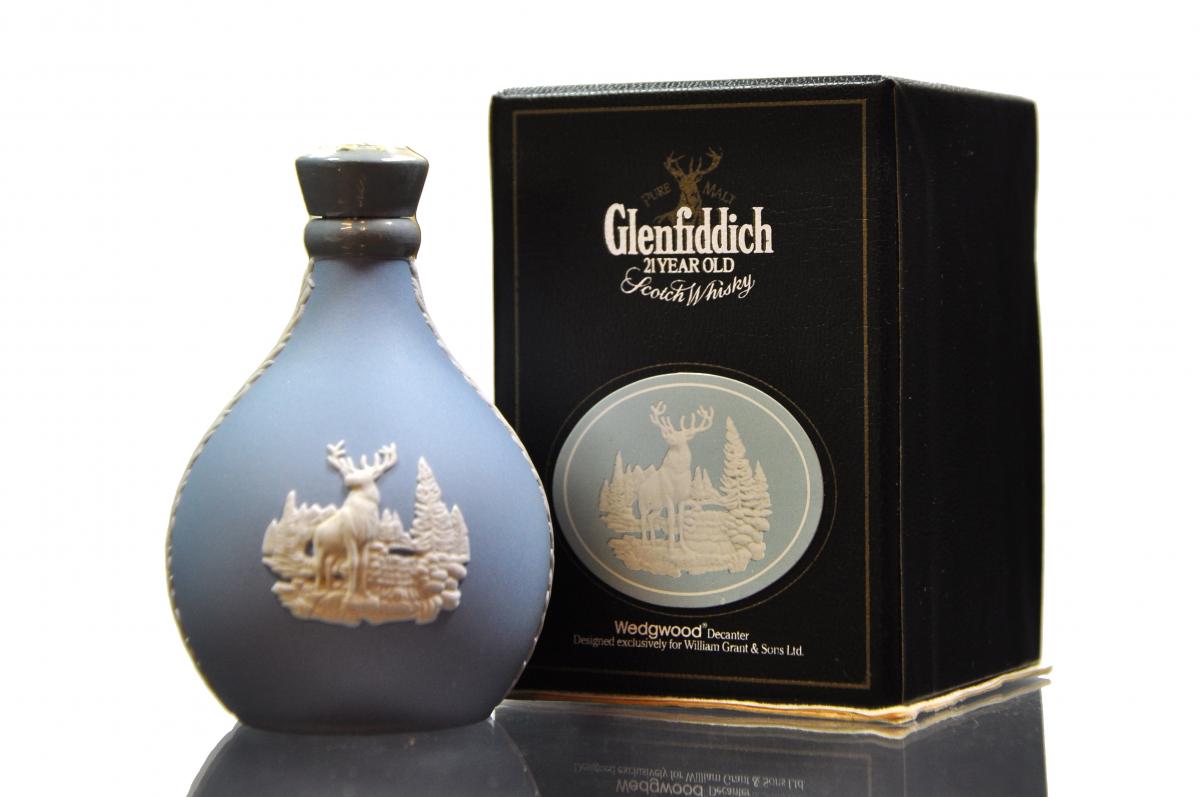 Glenfiddich 21 Year Old - Centenary Wedgwood Decanter 1987 - Miniature