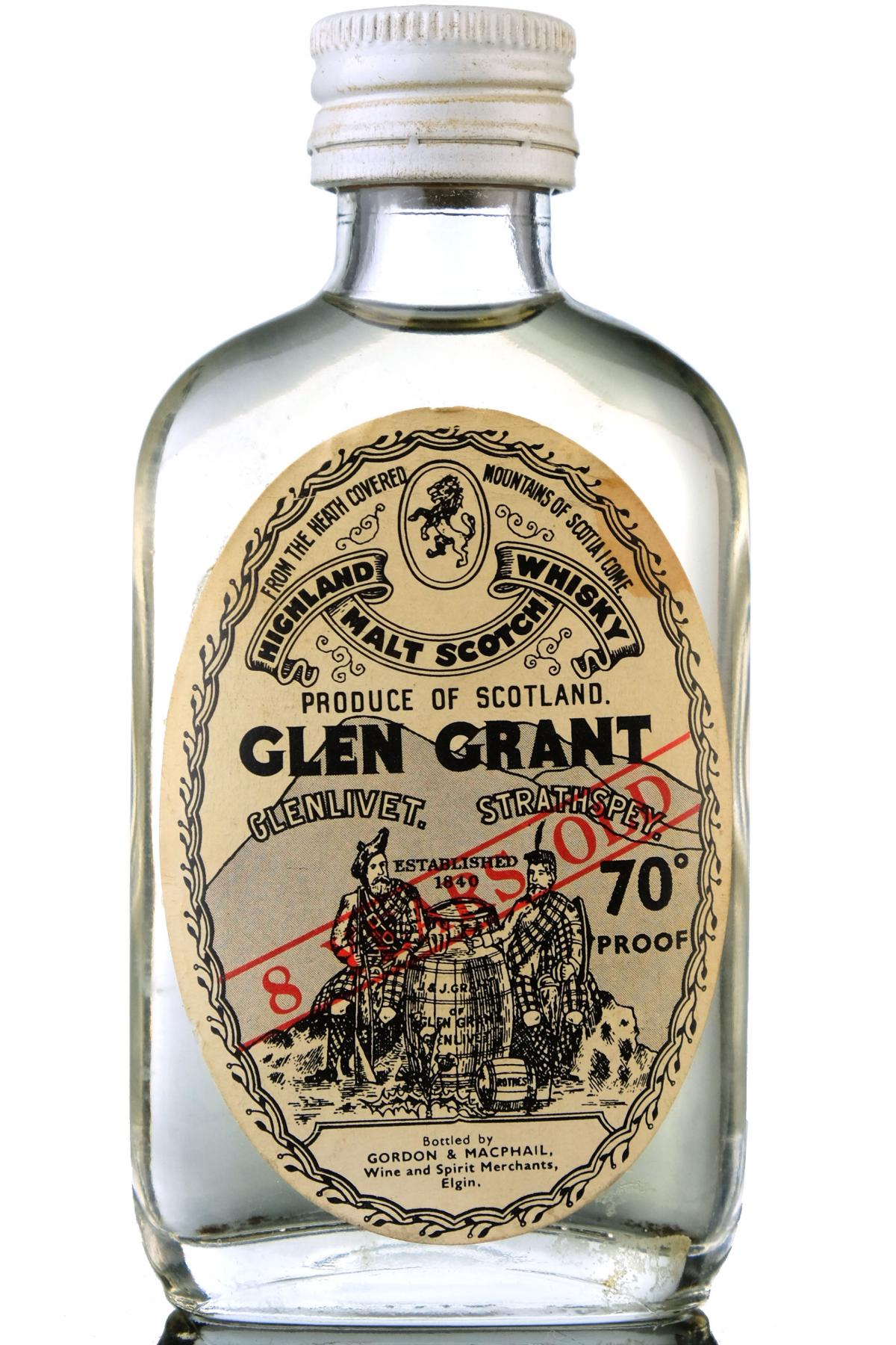 Glen Grant 8 Year Old - 70 Proof - Gordon & MacPhail Miniature