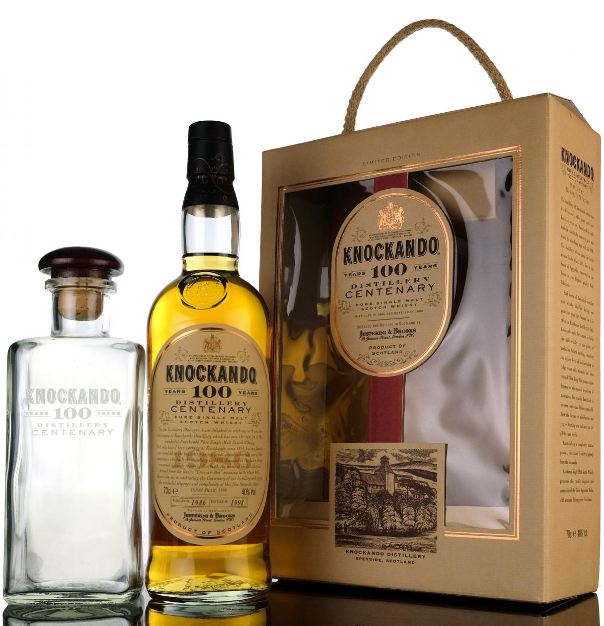 Knockando 1986-1998 - Distillery Centenary - Presentation Set