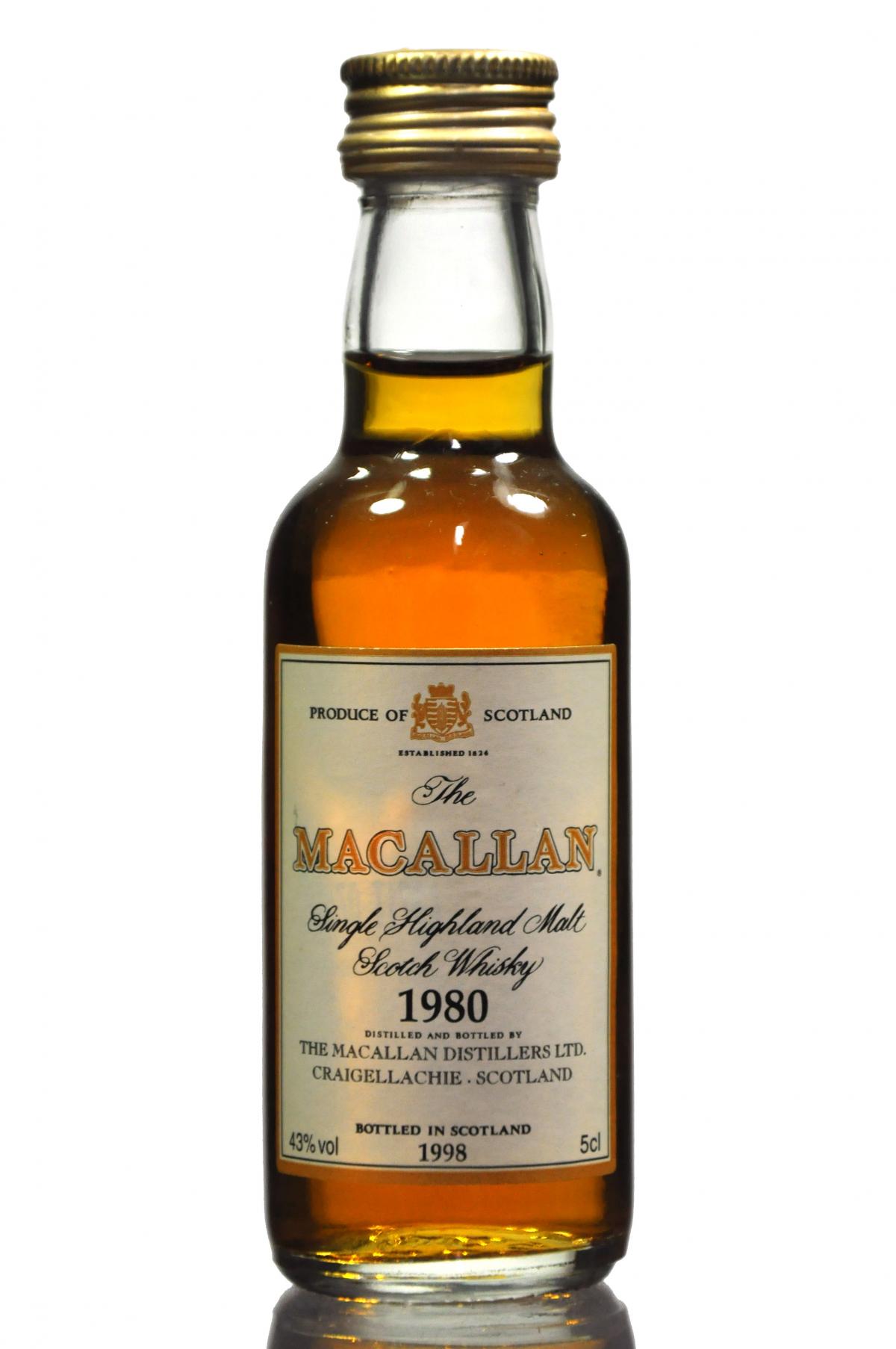 Macallan 1980-1998 - 18 Year Old - Sherry Cask - Miniature