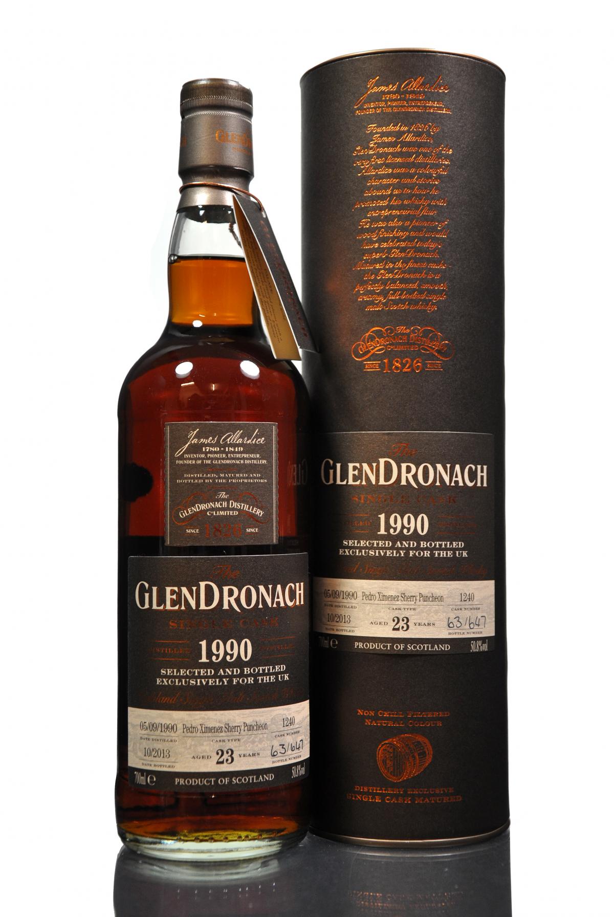 Glendronach 1990-2013 - 23 Year Old - Single Cask 1240 - UK Exclusive