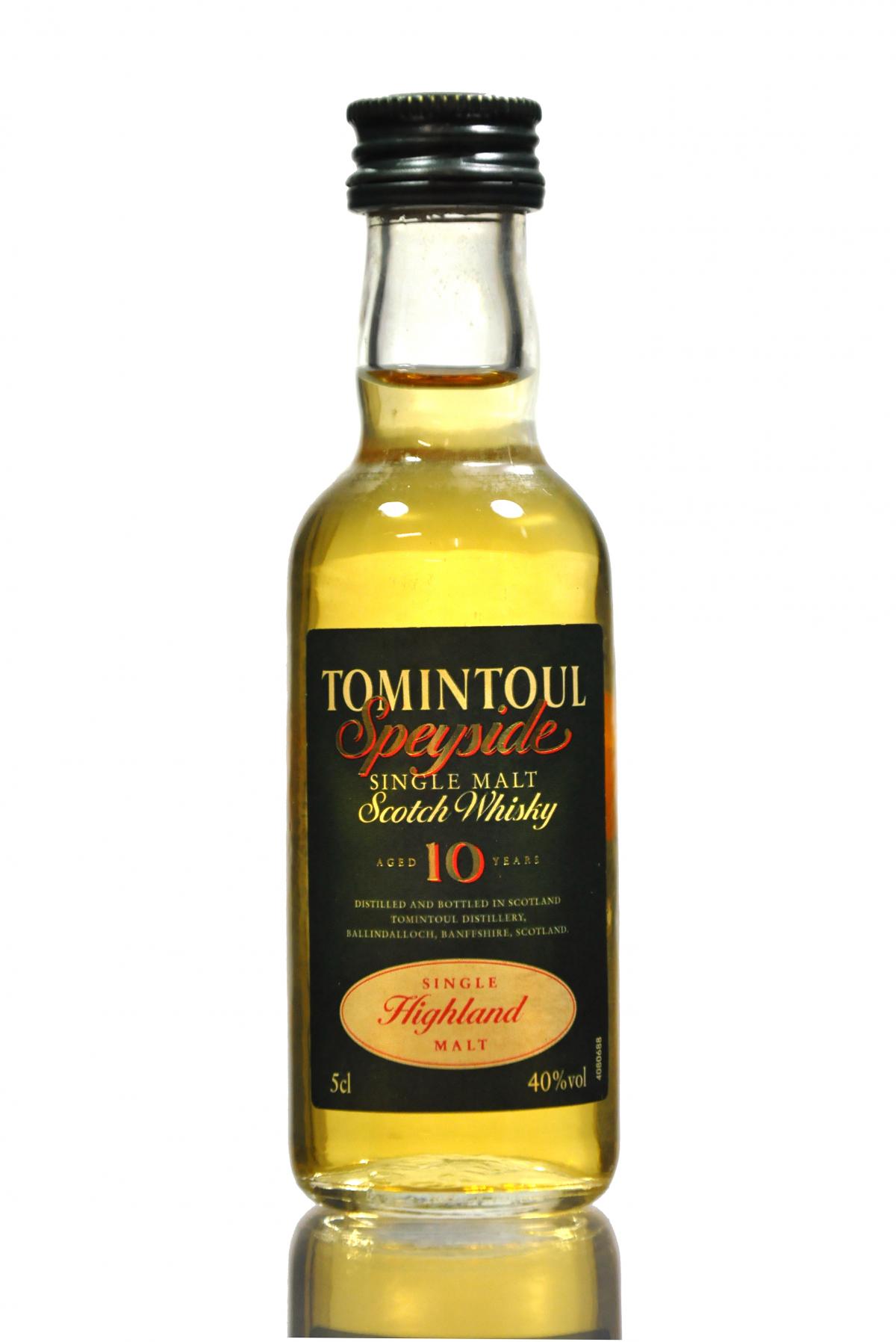 Tomintoul Speyside 10 Year Old Miniature