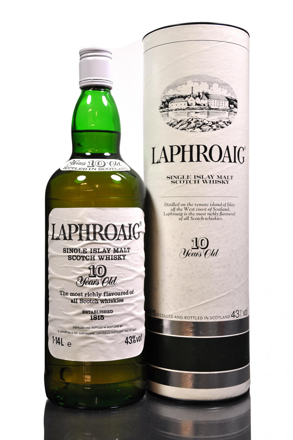 Laphroaig 10 Year Old - 1.14 Litre - 1980s