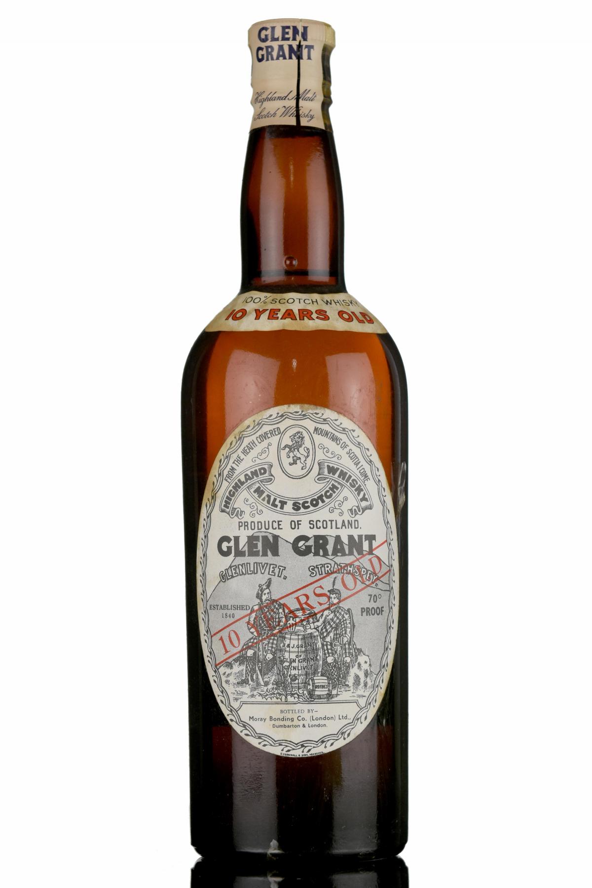 Glen Grant 10 Year Old - Moray Bonding - 1950s