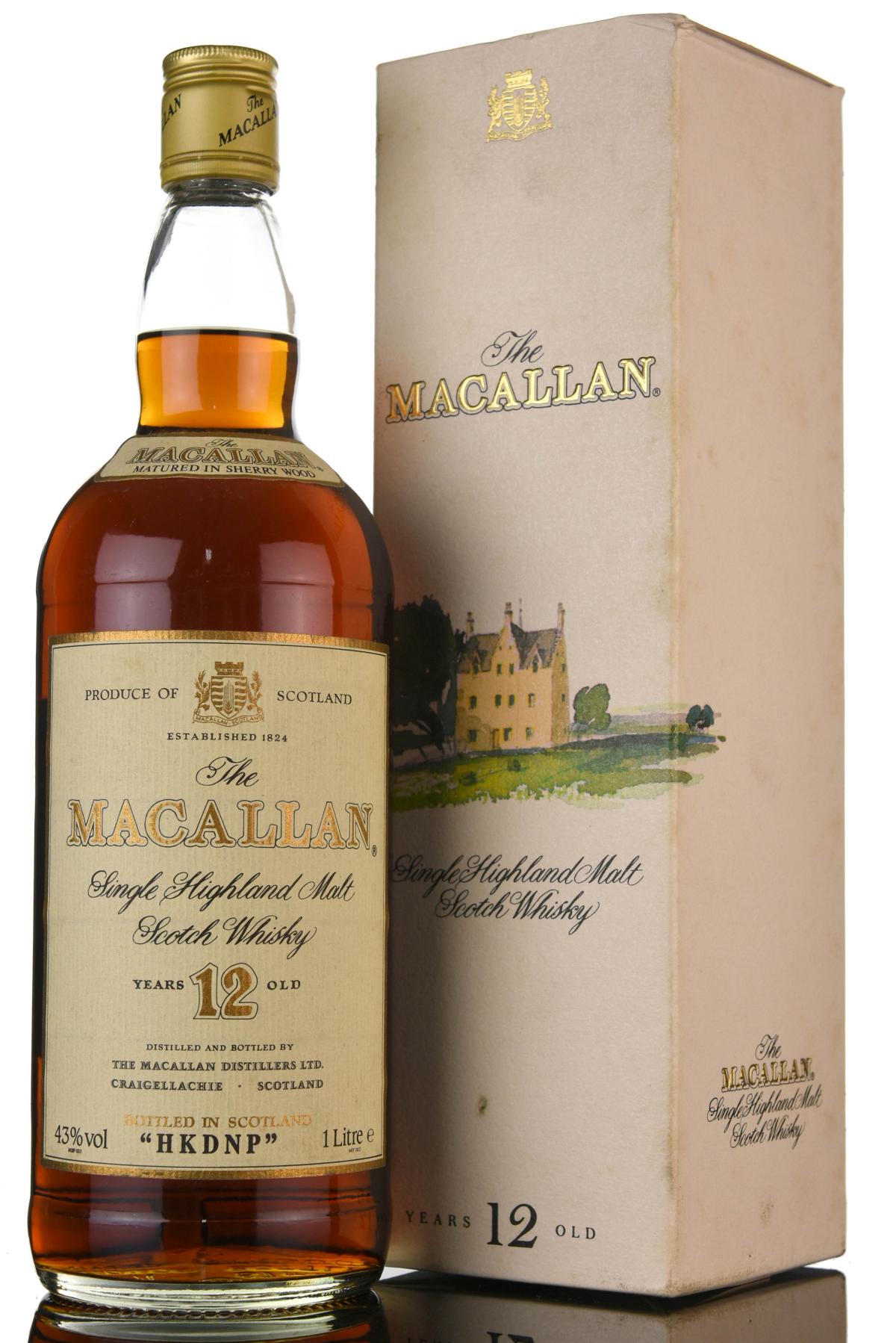 Macallan 12 Year Old - Sherry Cask - 1980s - 1 Litre