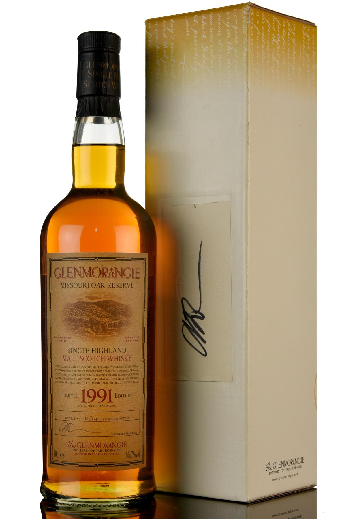 Glenmorangie 1991-2002 - Missouri Oak