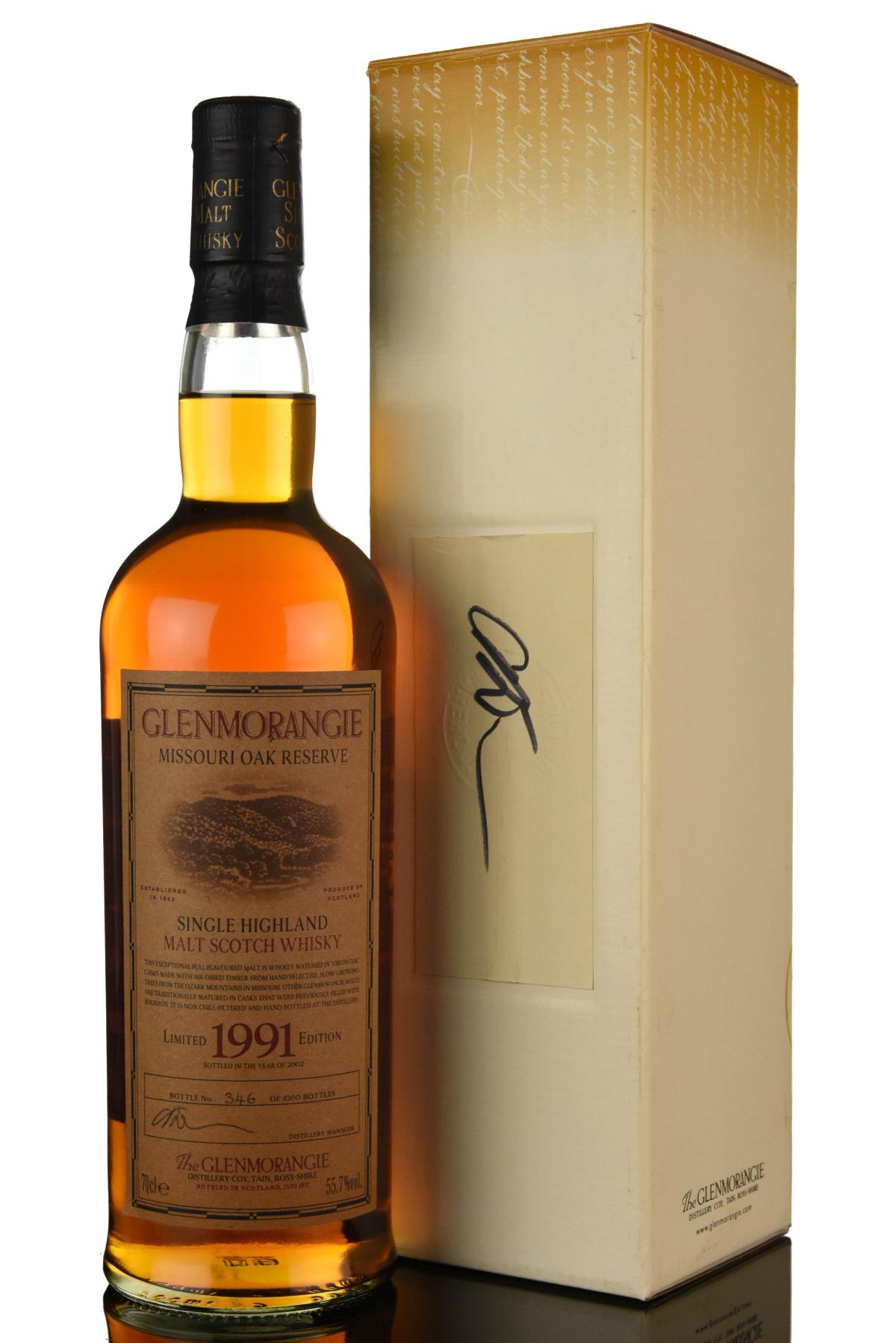 Glenmorangie 1991-2002 - Missouri Oak