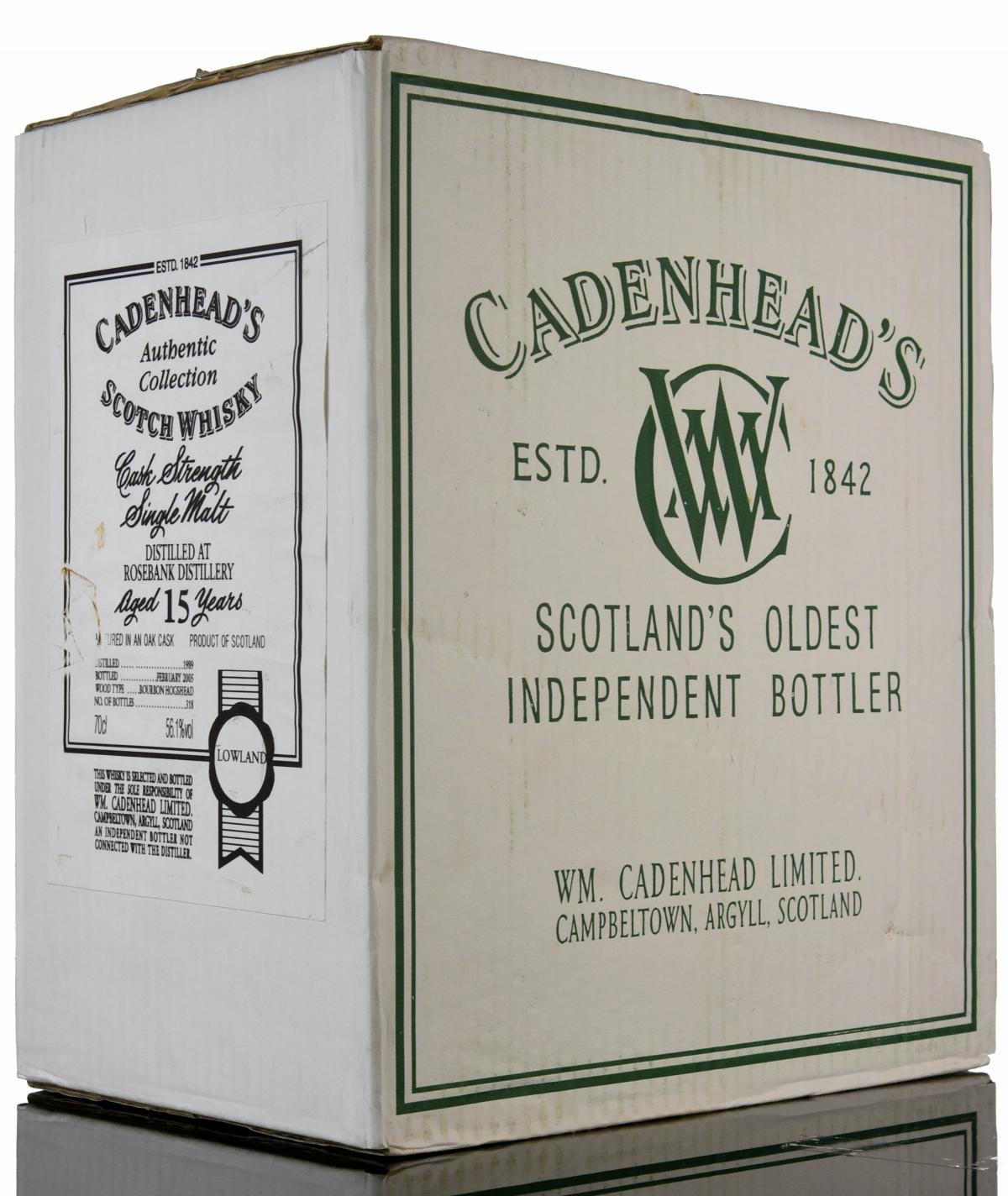 Sealed Case Rosebank 1989-2005 - 15 Year Old - Cadenheads Authentic Collection