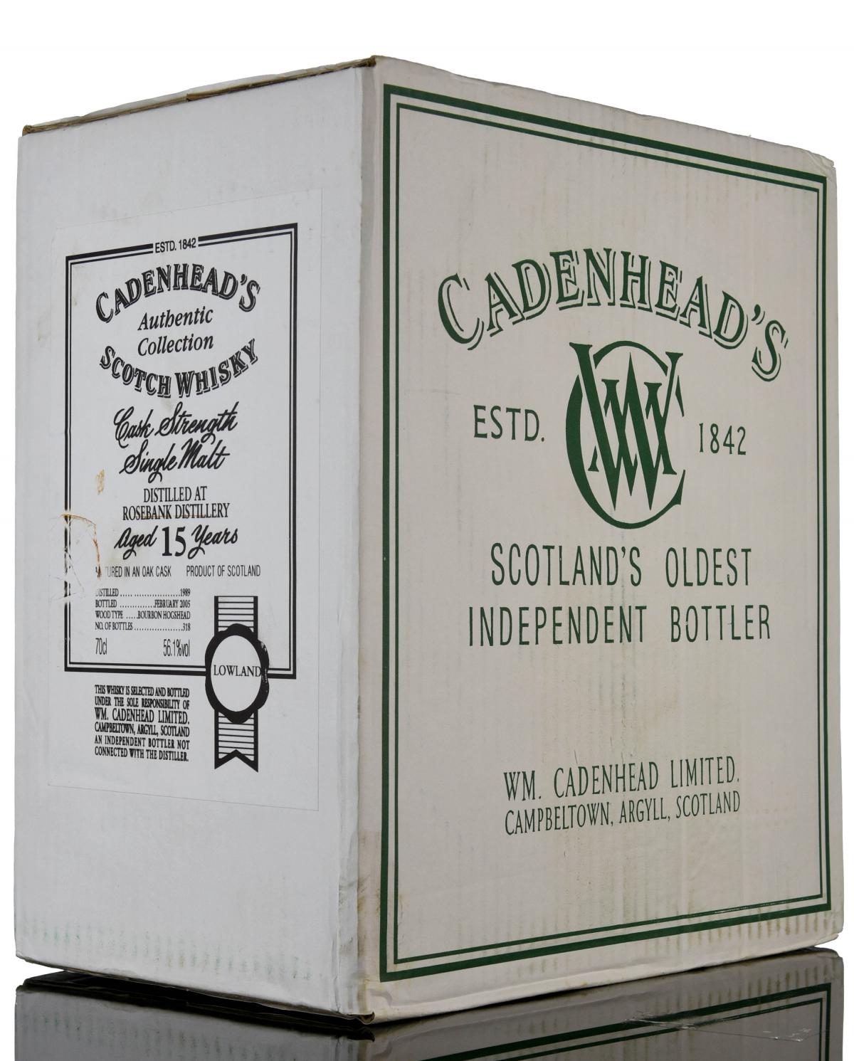Sealed Case Rosebank 1989-2005 - 15 Year Old - Cadenheads Authentic Collection
