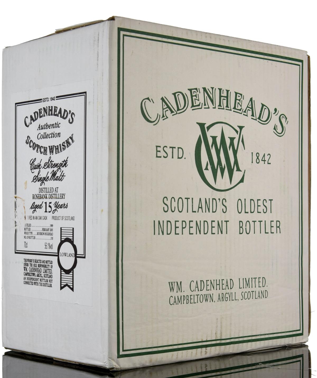 Sealed Case Rosebank 1989-2005 - 15 Year Old - Cadenheads Authentic Collection